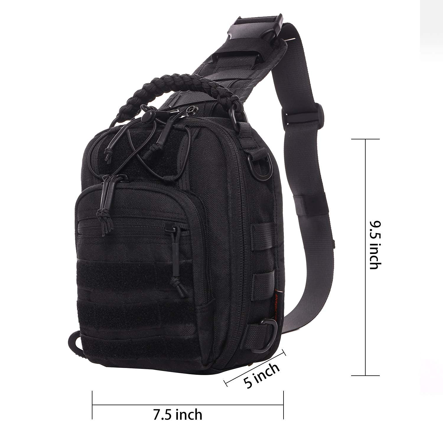 Tactical Sling Bag Military Backpack 1050D Nylon - Molle Compatible Shoulder Pack for Range, Hiking & Outdoor Adventures