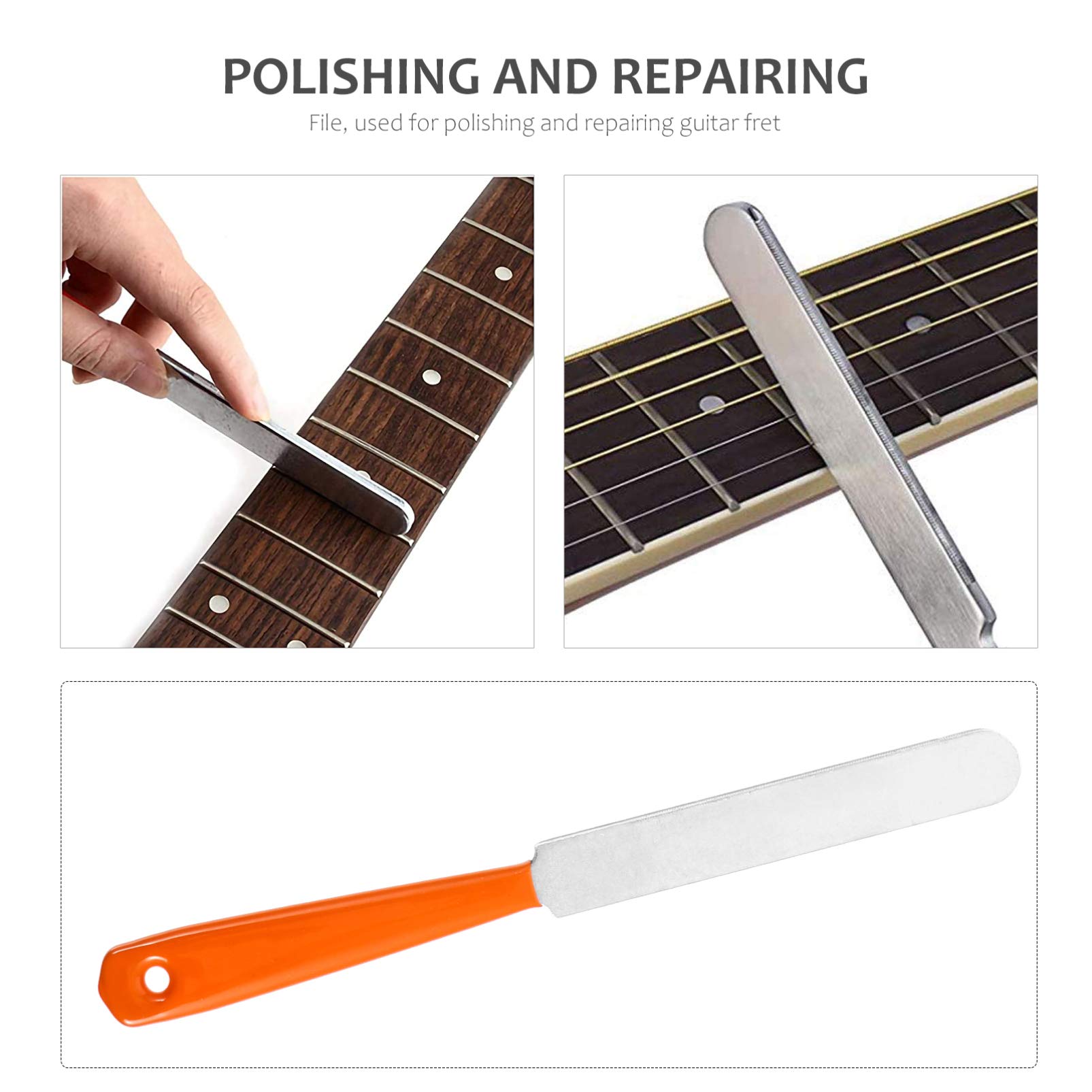 Professional Guitar Fret File Set - Bass Guitar Bridge Saddle Nut File & Luthier Tools for Acoustic Guitar Maintenance - Perfect for Guitar Repair, Setup, and DIY Instrument Care