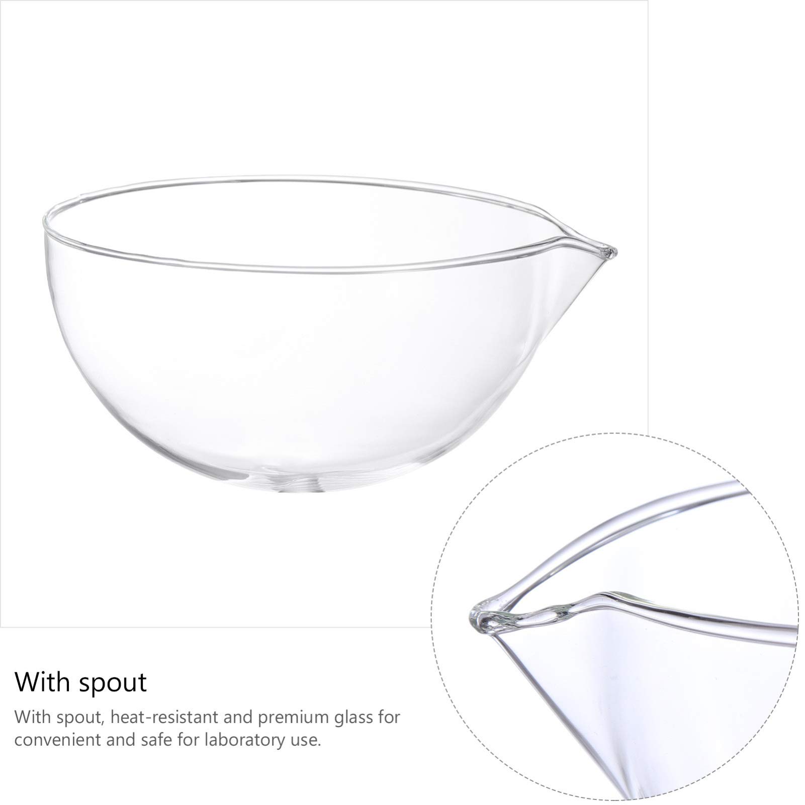 Baluue Lab Evaporating Dish - 1pc Clear Glass Basin for Mixing & Terrarium Use