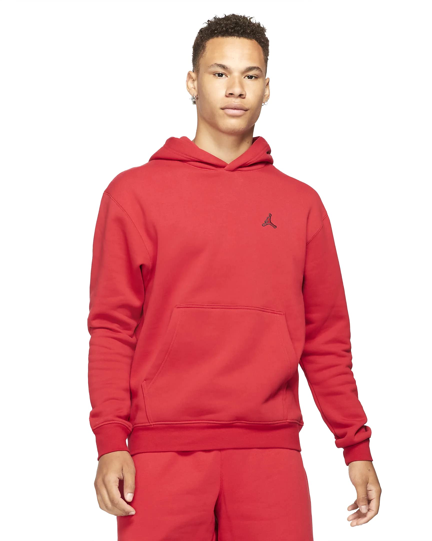 Jordan Gym Red Essentials Fleece Pullover Hoodie - Men's Casual Streetwear Sweatshirt for Athleisure & Winter Comfort