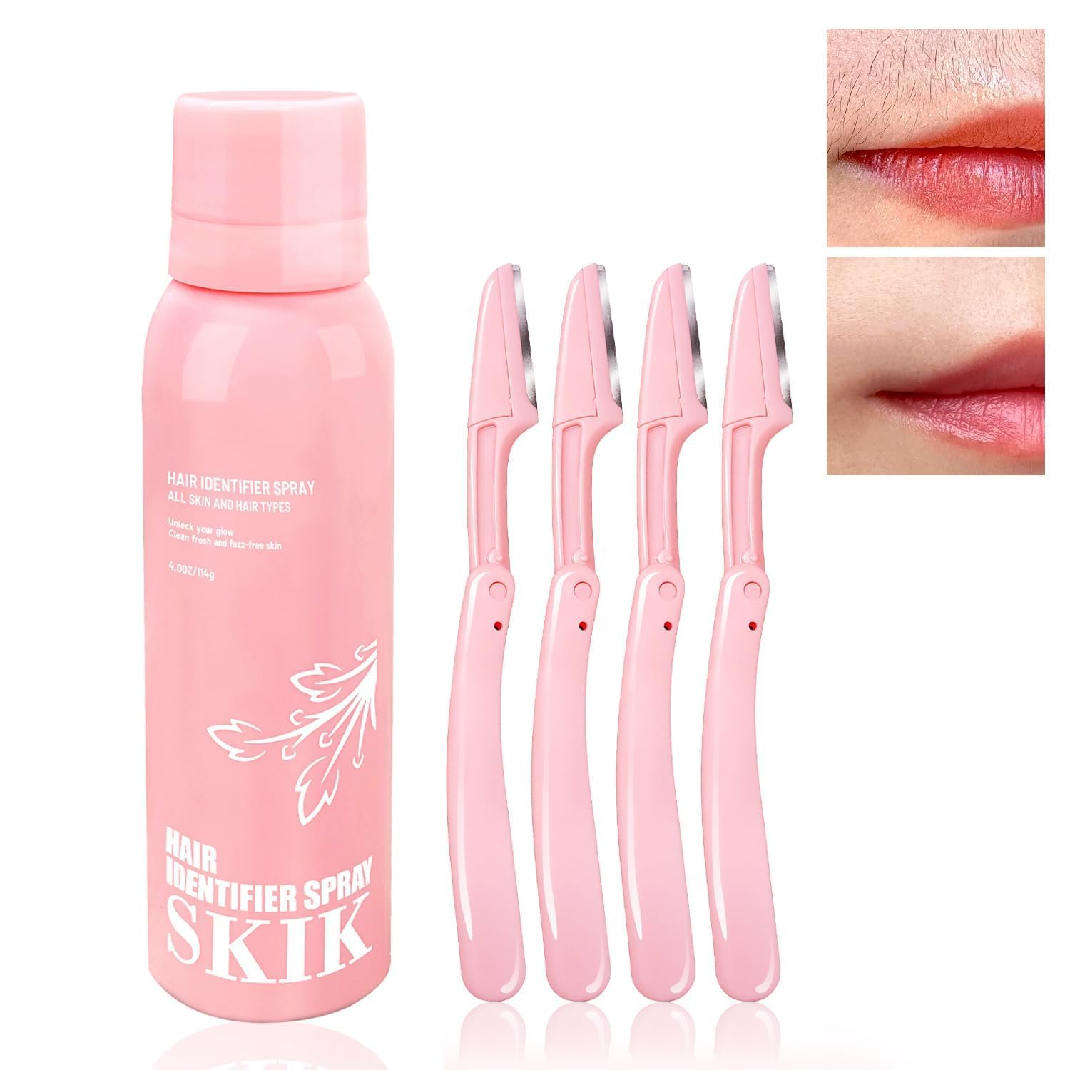 Best Hair Identifier Spray for Face Shaving - Women & Men Dermaplaning Tool | Precise Facial Hair Removal Spray for Smooth Skin | Perfect for At-Home Dermaplane Treatments & Salon Use