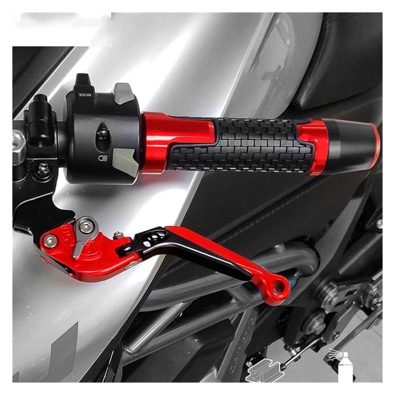 CNC Motorcycle Brake & Clutch Lever Set - Compatible with Yamaha MT07 (2014-2021) - Durable Aluminum Alloy Handlebar Grip Ends - Enhanced Control for Street & Track Riding (Color: A)