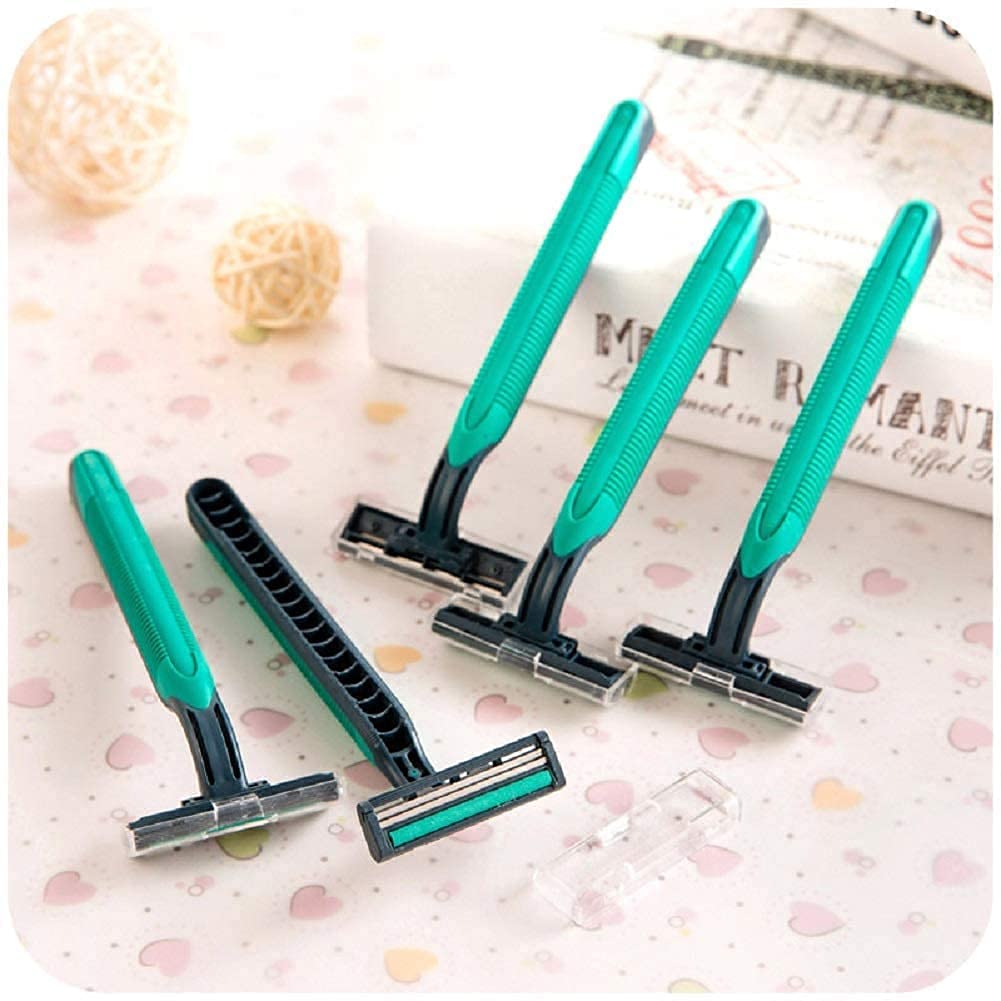 100 Pack Disposable Razors for Men & Women - Individually Wrapped with Shave Cream & Lubricating Strip - Smooth Shaving for Travel, Gym & Daily Use
