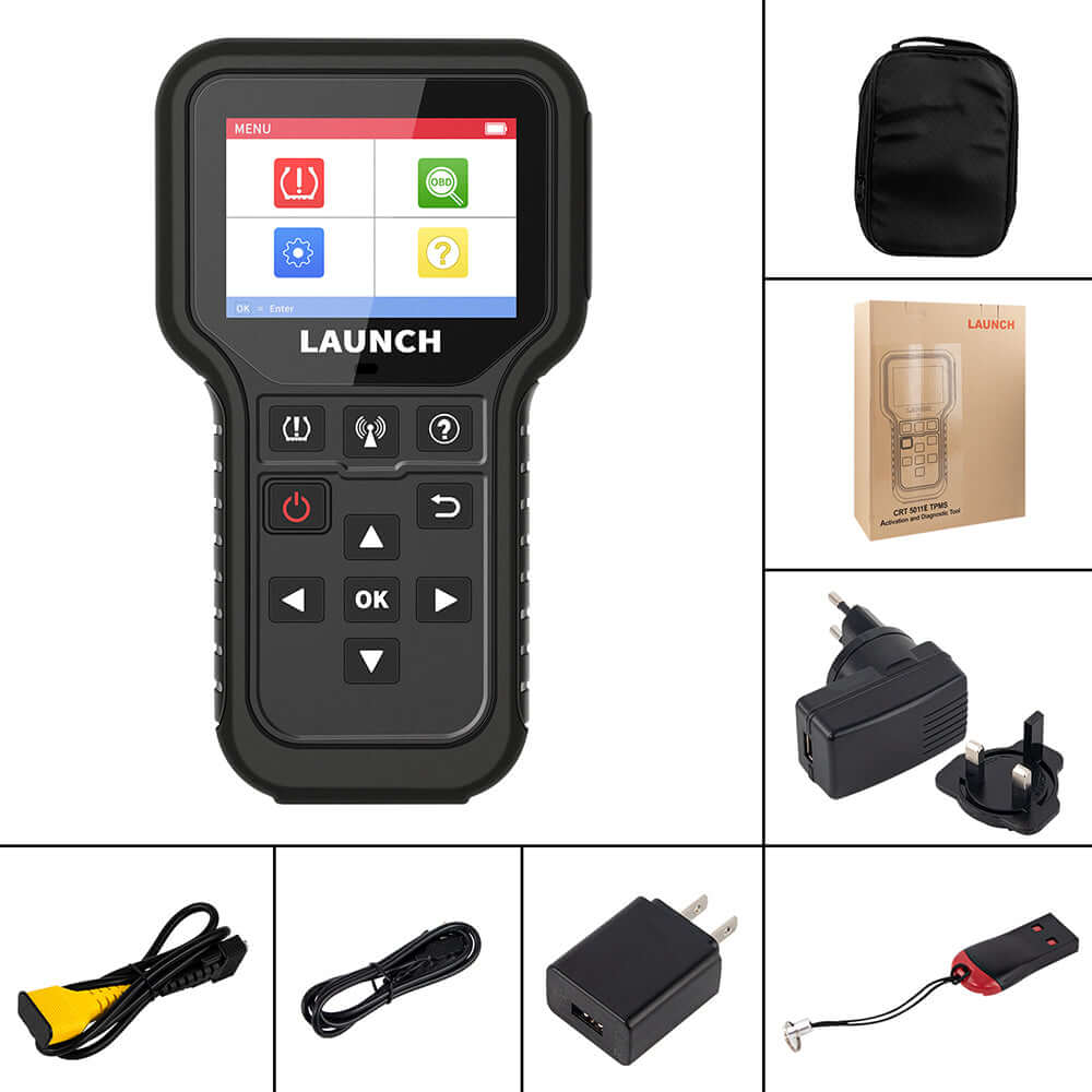 LAUNCH® CRT5011E TPMS Sensor Relearn and Program Tool - Professional Tire Pressure Monitoring System Diagnostic Scanner for Cars, Trucks & SUVs - Perfect for Auto Shops & DIY Mechanics