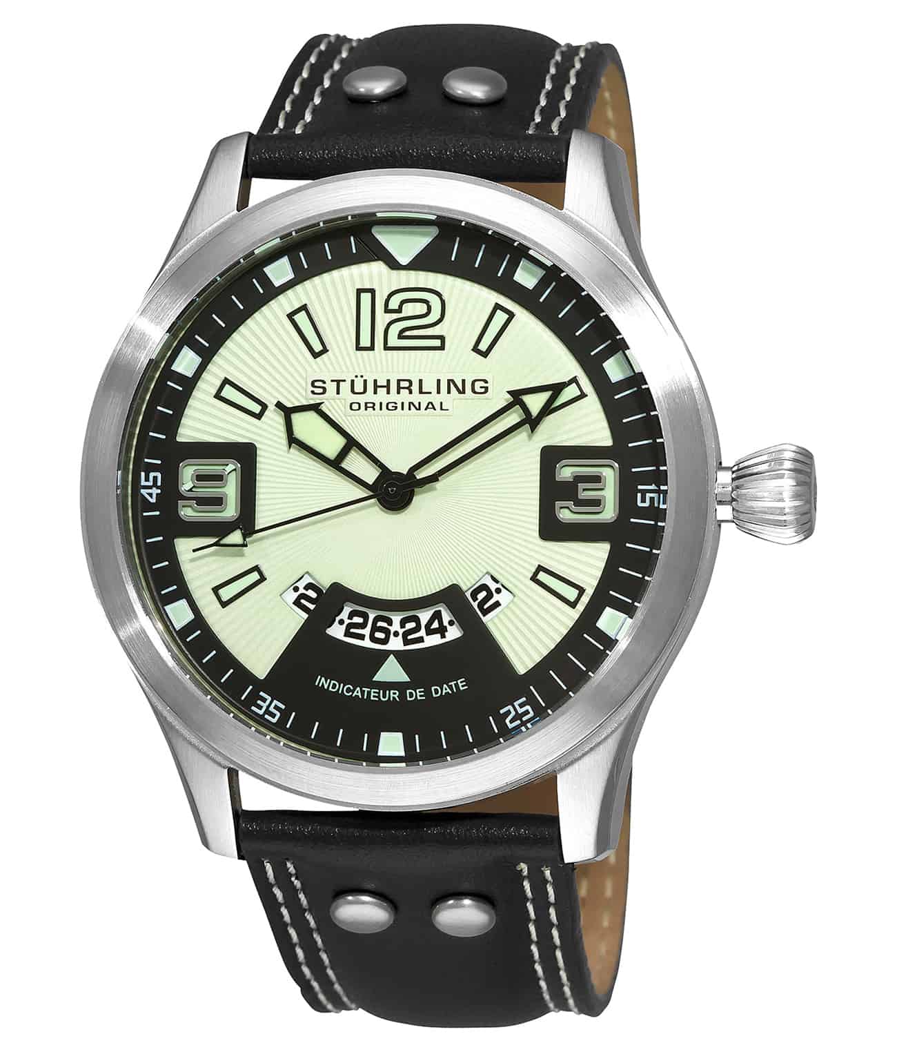 Eagle Brigade 141A Quartz 47mm Aviator Watch - Men's Military Pilot Style Chronograph with Date Display - Perfect for Aviation Enthusiasts & Outdoor Adventures