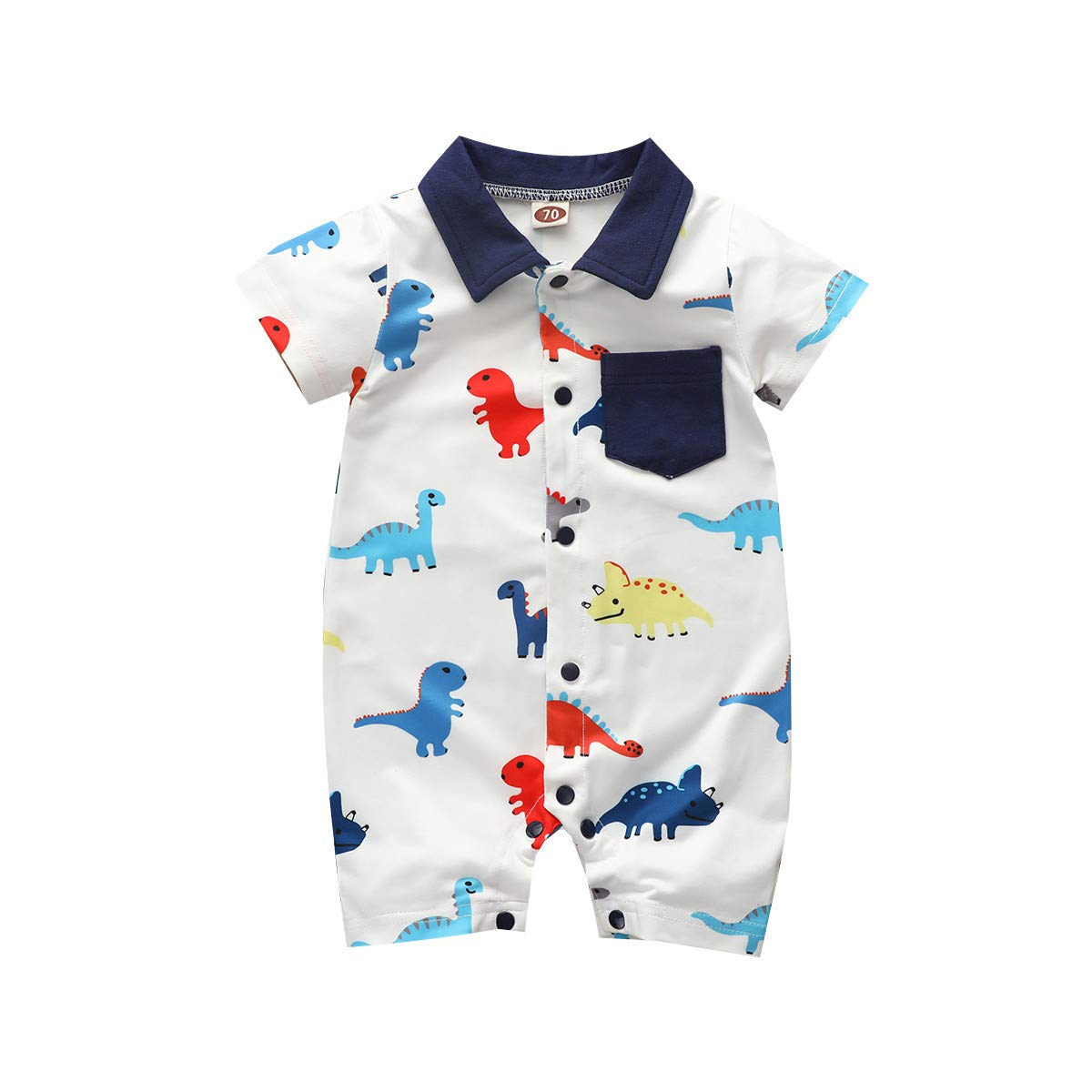 **Dinosaur Baby Romper Outfits for Boys - Cute Cartoon Dinosaur Jumpsuit, Soft & Comfortable Fall & Winter Clothes for Infants - Perfect for Playtime, Daycare & Family Outings**