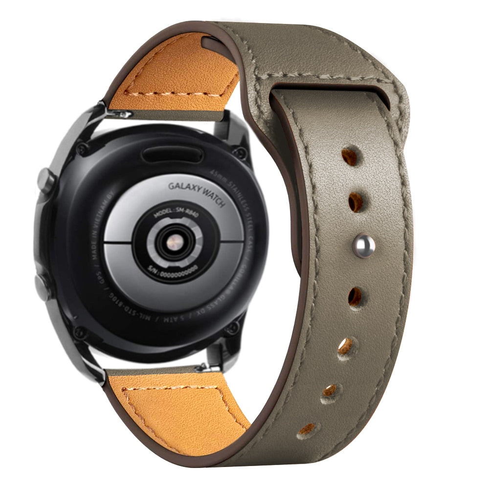 Premium Genuine Leather Bands for Amazfit Smartwatch - Replacement Strap for Amazfit GTS/GTR Series - Comfortable & Durable for Workout, Office & Daily Wear