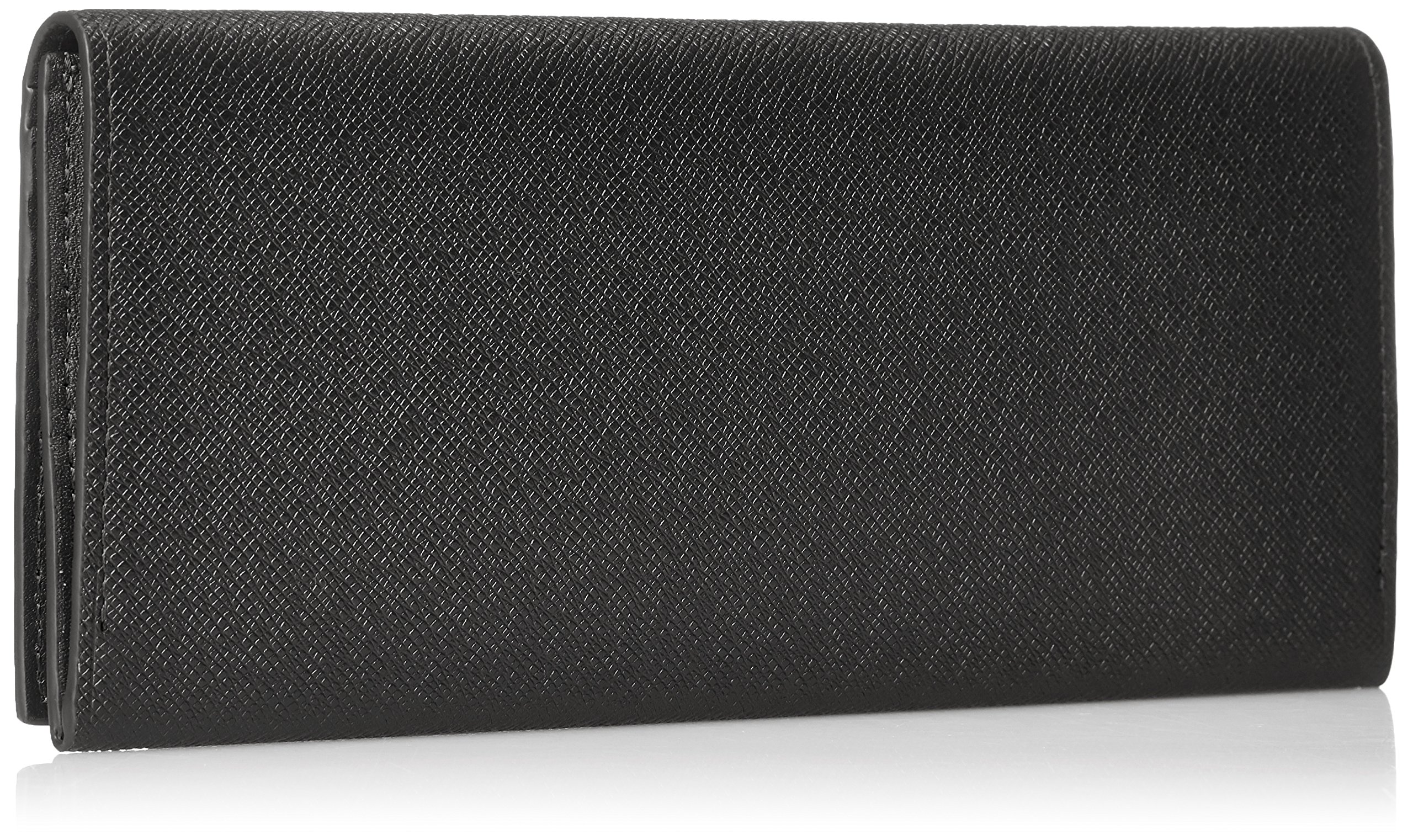 LANVIN COLLECTION Men's Quurulu De Van Bifold Long Wallet - Premium Leather RFID Blocking Slim Wallet for Business & Travel