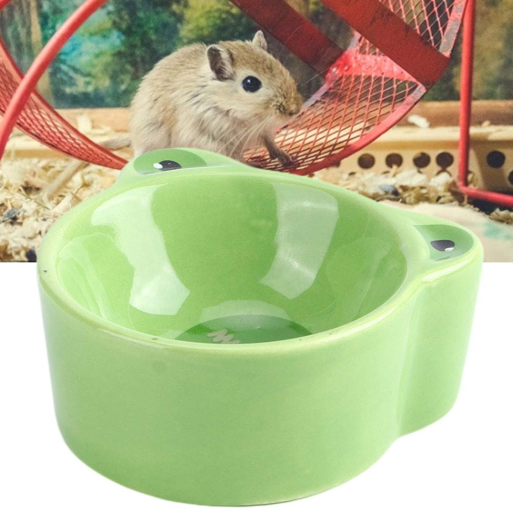 Valentine's Day Carnival Ceramic Pet Food & Water Bowl - Durable Feeding Dish for Hamsters, Gerbils, Mice & Pigeons | Perfect for Small Pets at Home or Travel (Frog Design)