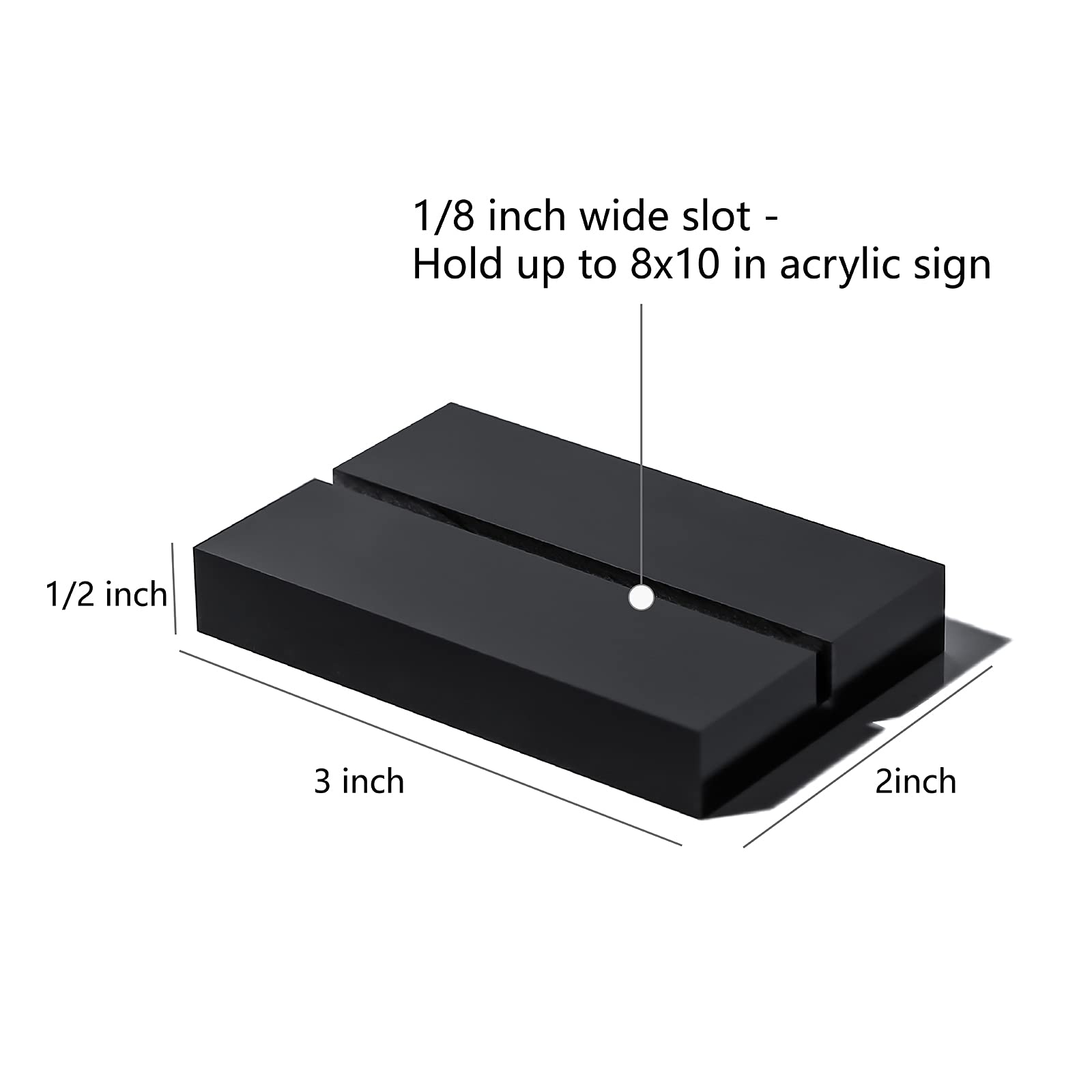 UNIQOOO Blank Tint Black Acrylic Sign with Stand - DIY Table Number Signs, Wedding Place Cards, Party Decorations - 30 Acrylic Signs & 30 Stands - Perfect for Weddings, Birthdays, Restaurants and Events