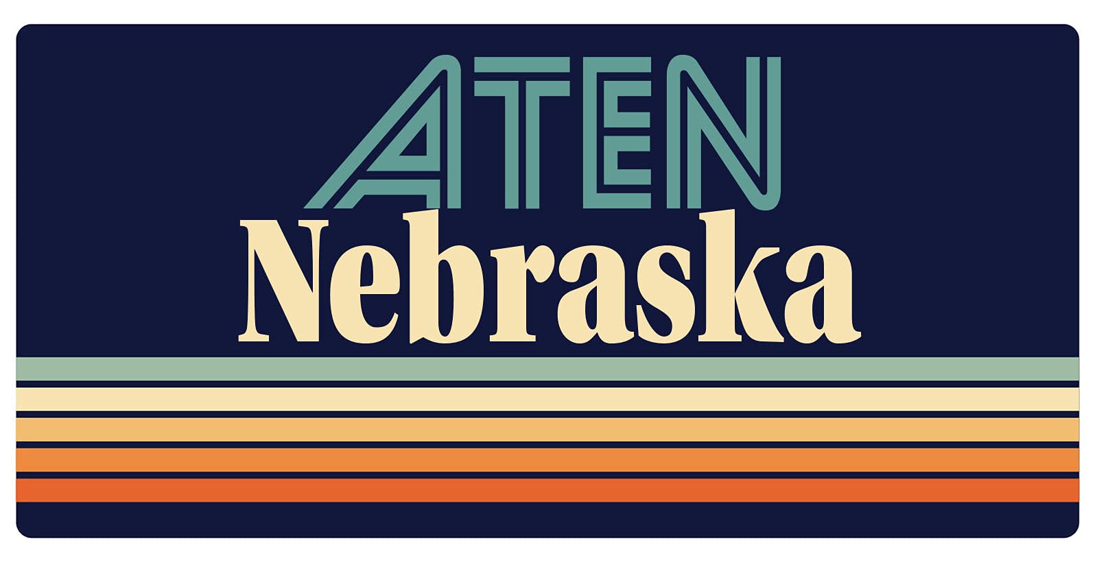 Vintage Retro Design 5 x 2.5-Inch Refrigerator Magnet - Nebraska Souvenir, Kitchen Decor, Office Fridge Accessory for Photos, Notes & Memories