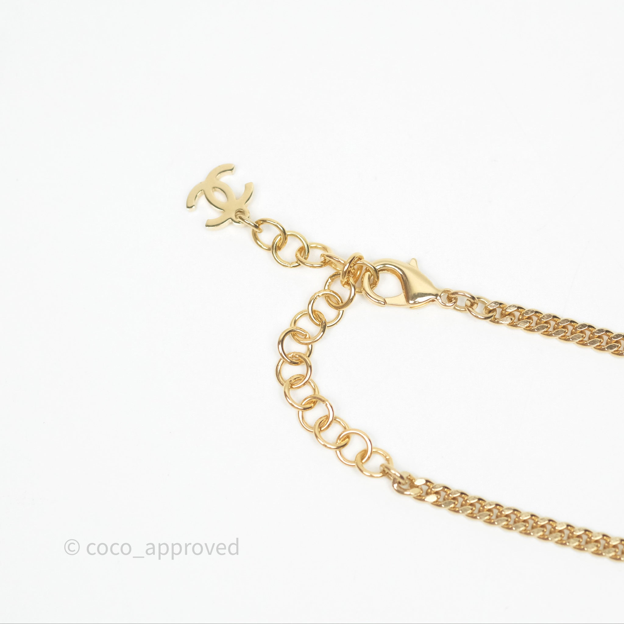 Chanel Black Leather CC Pearl Crystal Necklace - 24K Gold Tone Luxury Jewelry for Women | Perfect for Evening Parties, Weddings & Special Occasions