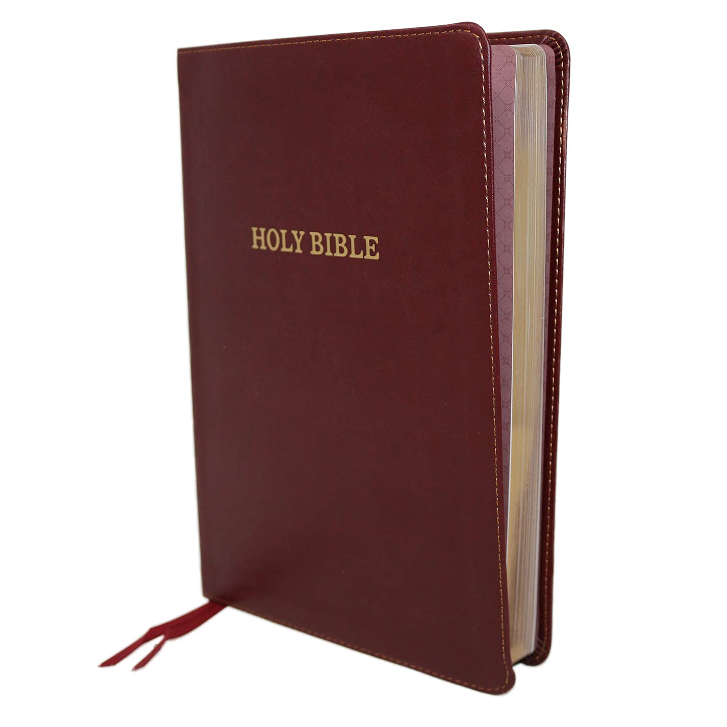 KJV Large Print Thinline Bible - Leathersoft Burgundy Cover, Red Letter Edition, Comfort Print | Holy Bible King James Version | Perfect for Church, Bible Study & Daily Devotion