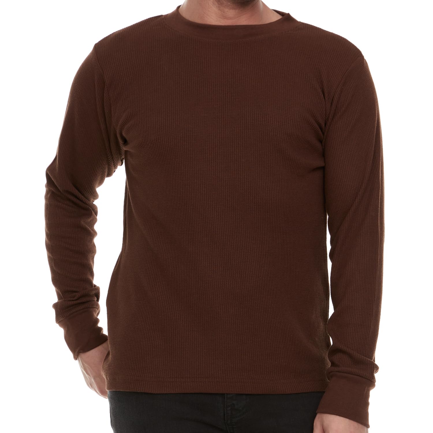 JMR Men's Heavyweight Long Sleeve Waffle Thermal Shirt - Crew Neck Thermal Underwear for Men (Multiple Colors & Sizes) - Perfect for Winter Layering, Outdoor Work & Cold Weather Activities