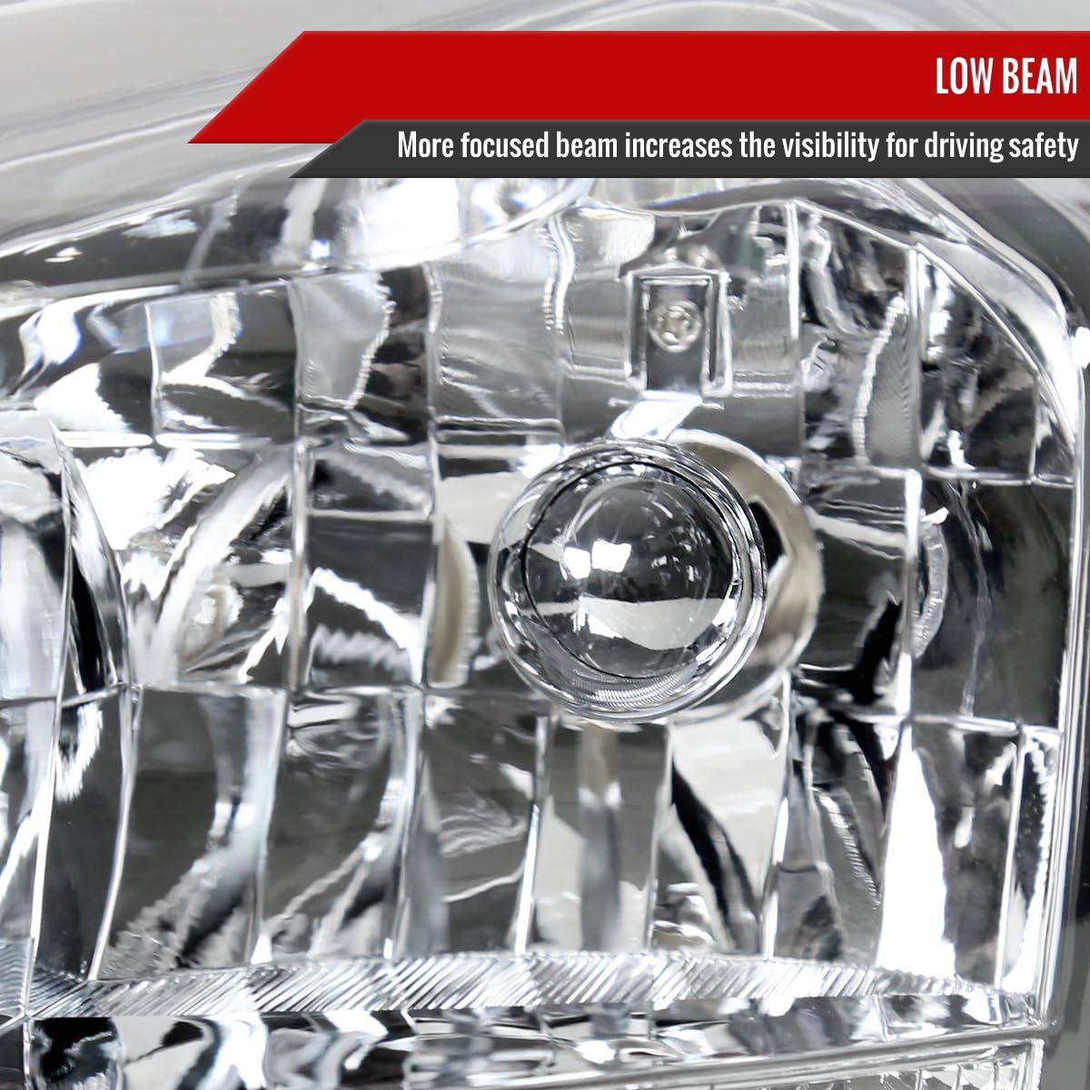 2006-2013 Car Replacement Clear Headlights with LED DRL Lamps - Compatible with 06-07 Models - Upgrade for Improved Visibility & Style
