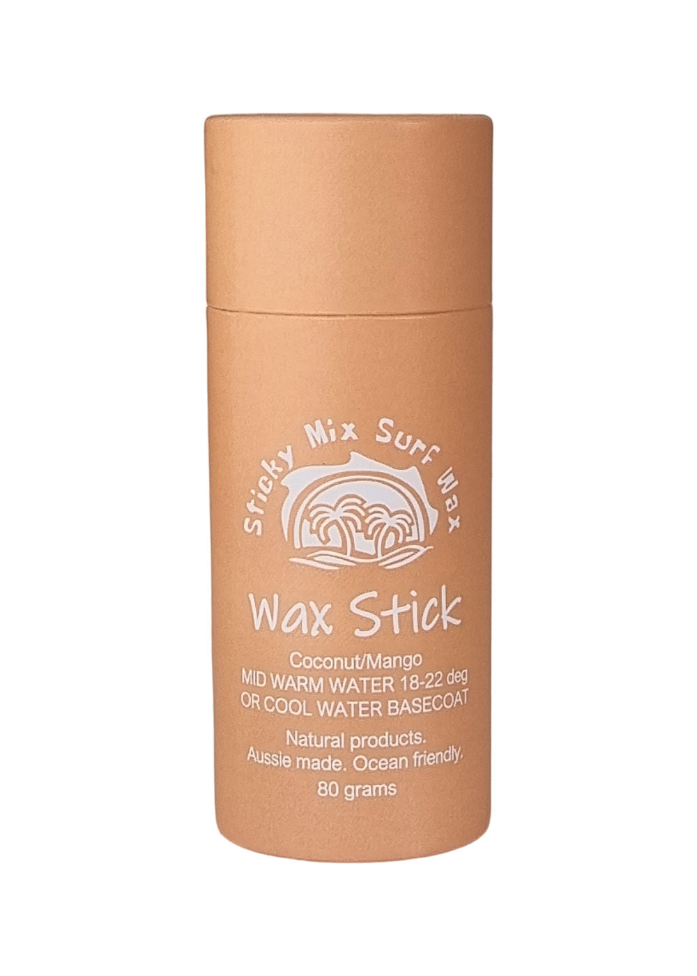 Premium Sticky Mix Mid-Temperature Surf Wax - Coconut & Mango Scent - Ideal for 55-65°F Water - Enhanced Grip for Surfboards & Bodyboards - Perfect for Coastal Surfing & Beach Adventures