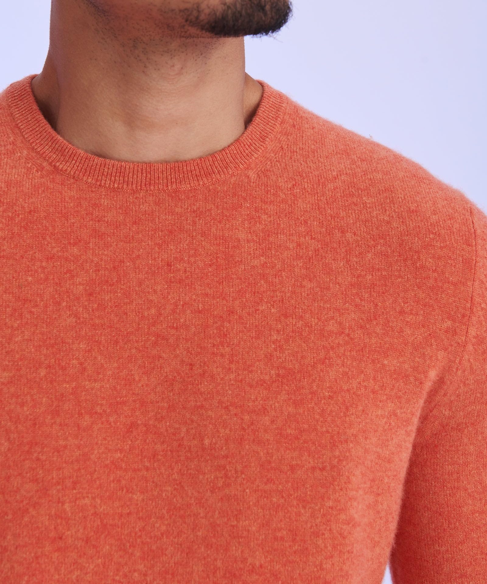 Premium Men's 100% Cashmere Crewneck Sweater - Soft & Warm Winter Knitwear for Casual & Business Wear