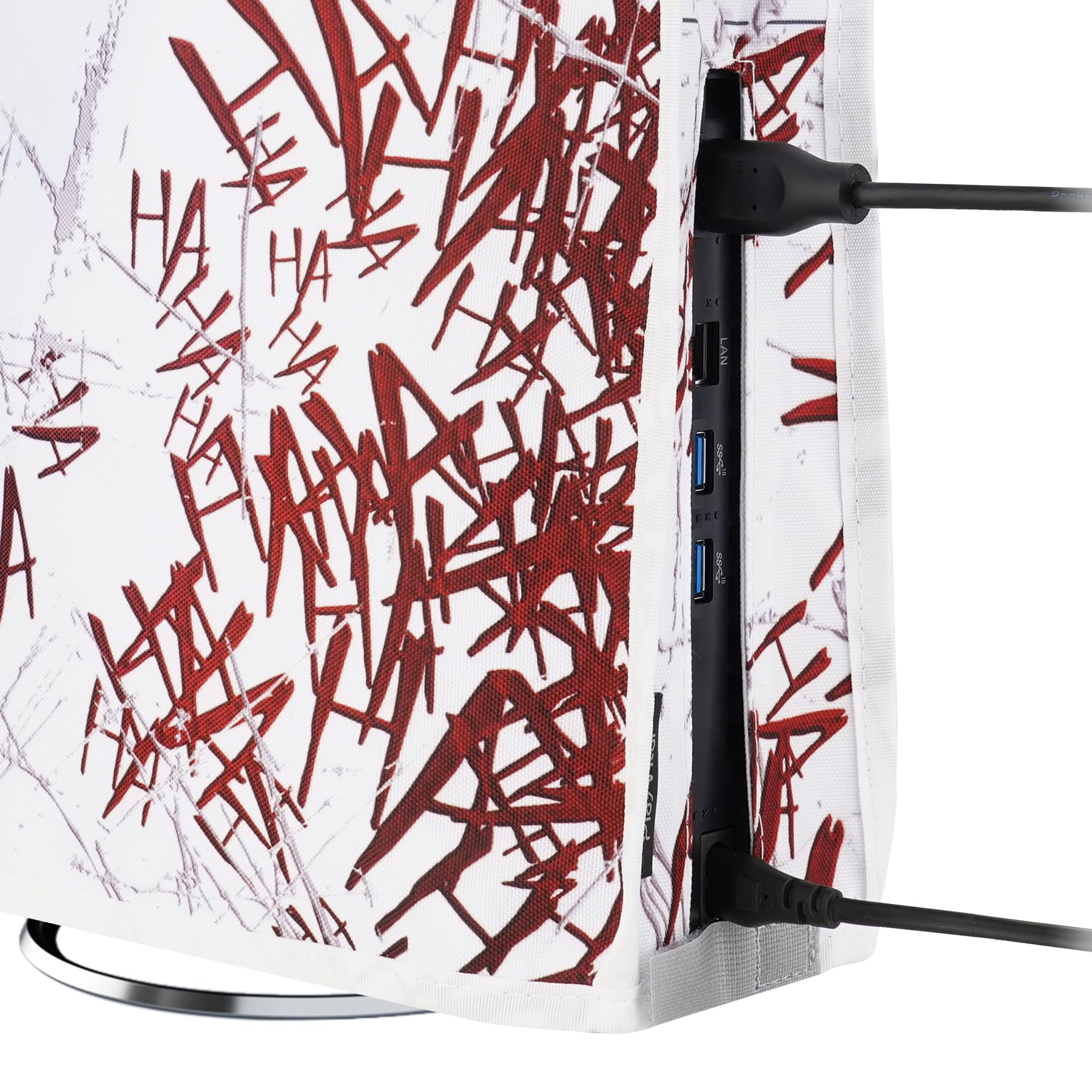 PlayVital Vertical Dust Cover for PS5 Slim Disc Edition (New Smaller Design) - Nylon Dustproof & Waterproof Protector Sleeve for PlayStation 5 Slim Console - Perfect for Gaming Setup Protection & Travel Storage