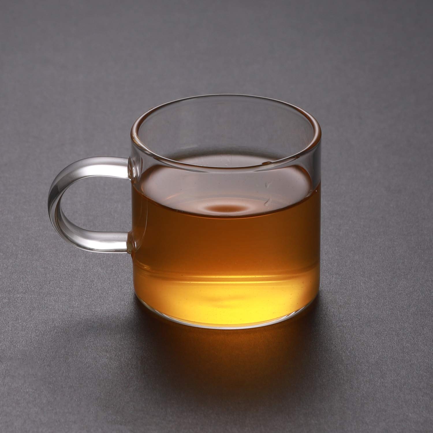 27 oz Glass Tea Infuser Teapot with Warmer & 6 Handle Tea Cups (4.35 oz) - Perfect for Loose Leaf Tea Brewing, Afternoon Tea Parties & Home Entertaining