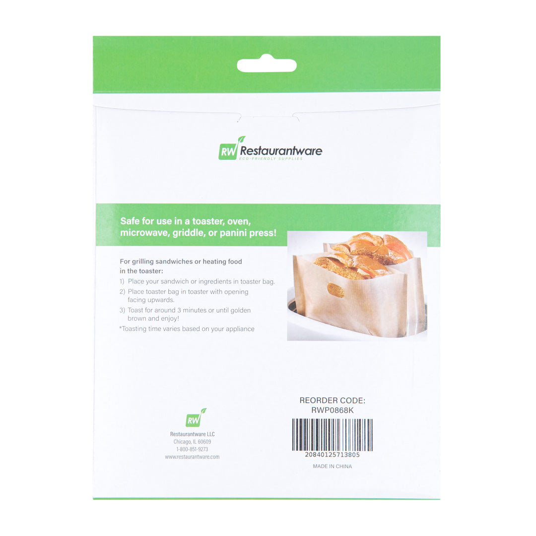 Non-Stick Heat Resistant Toaster Bags - 7.5