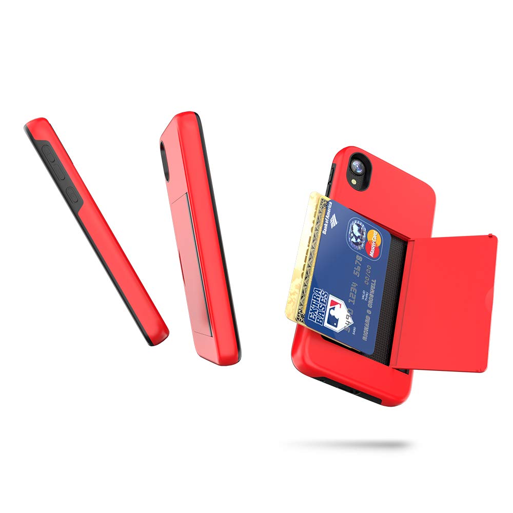 iPhone X/XS Wallet Case with Credit Card Slot & Card Holder - Slim Protective Cover for Daily Use, Travel & Business (Black)