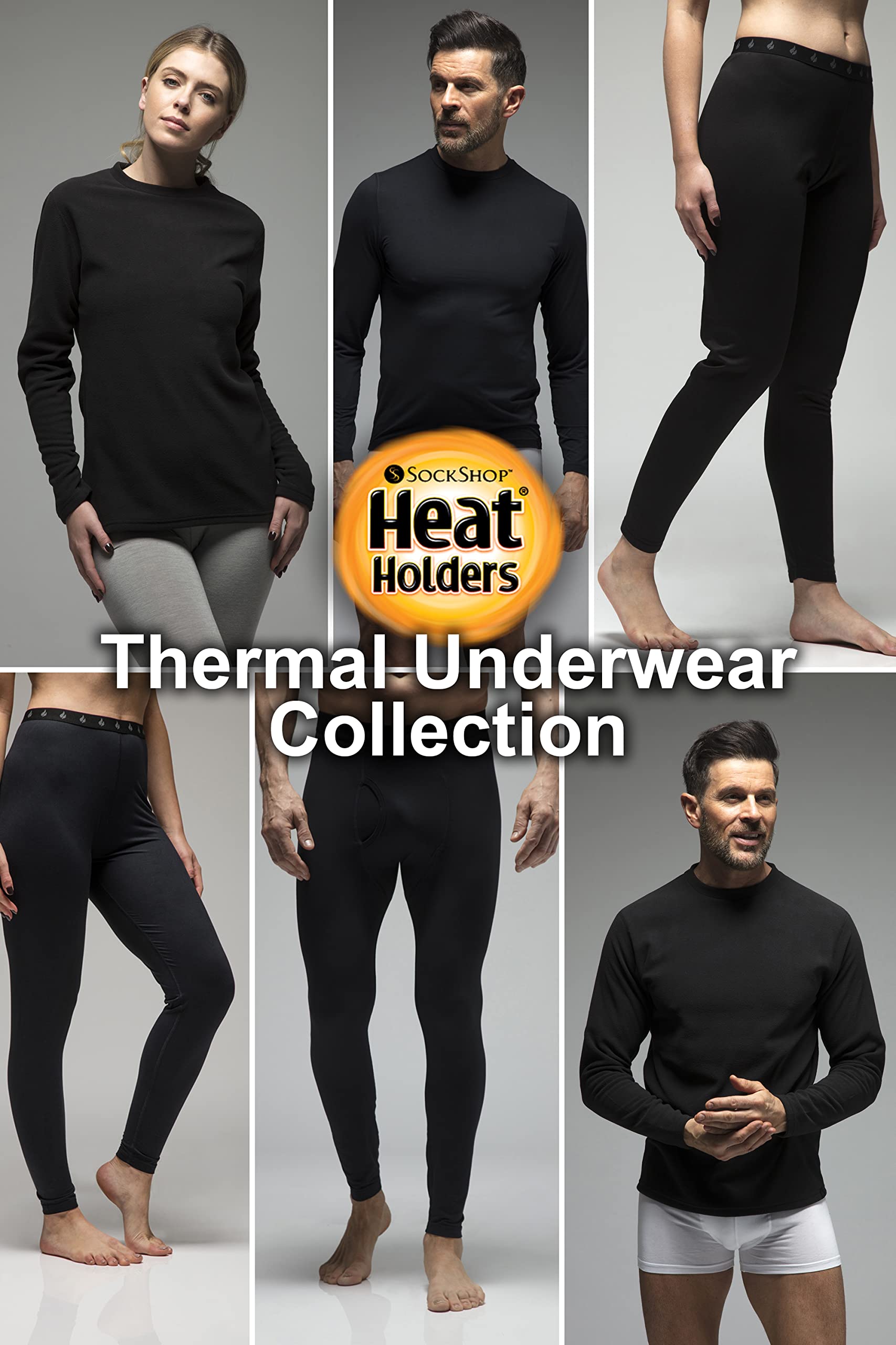Heat Holders Men's Thermal Long Sleeve Base Layer Top for Winter - Warm Thermal Underwear for Cold Weather, Hiking & Outdoor Activities