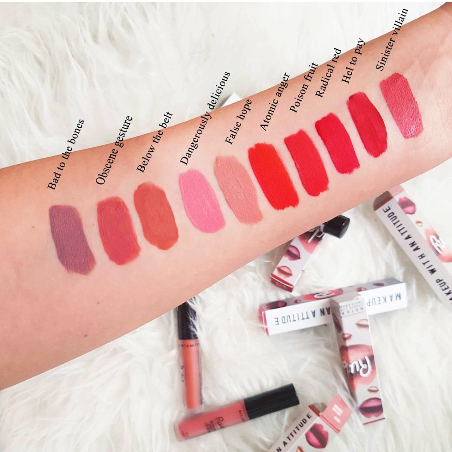 Rude Cosmetics Notorious Liquid Lipstick - Poison Fruit Long Lasting Matte Lip Color for Women | Perfect for Parties, Date Nights & Special Occasions