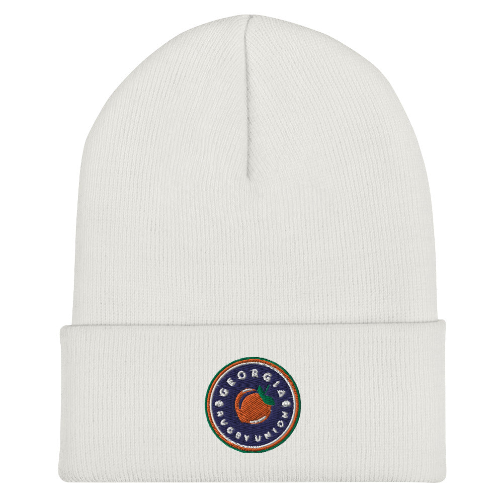 Georgia Rugby Union Cuffed Beanie - Warm Winter Knit Hat for Men & Women - Official Team Logo - Perfect for Rugby Fans, Outdoor Sports & Cold Weather Activities