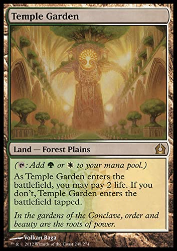 Magic: The Gathering MTG Temple Garden (248) - Return to Ravnica RTR Card - Perfect for Commander, Modern & Standard Decks - Enhance Your MTG Gameplay with This Staple Land Card