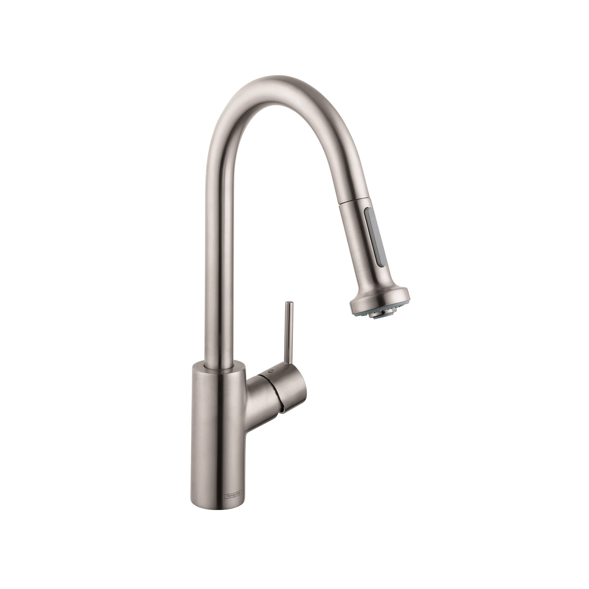 Hansgrohe Talis S² Stainless Steel High Arc Pull-Down Kitchen Faucet with Magnetic Docking Spray Head - Modern Design for Easy Cooking & Cleaning (Model 04310801)