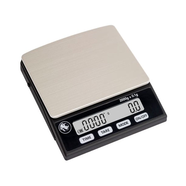 Rhino Coffee Gear Stealth Espresso Scale - High Precision Digital Coffee Scale for Espresso Brewing, Pour Over & Drip Coffee | Perfect for Home Baristas & Coffee Shops | Compact & Portable Design for Travel & Camping