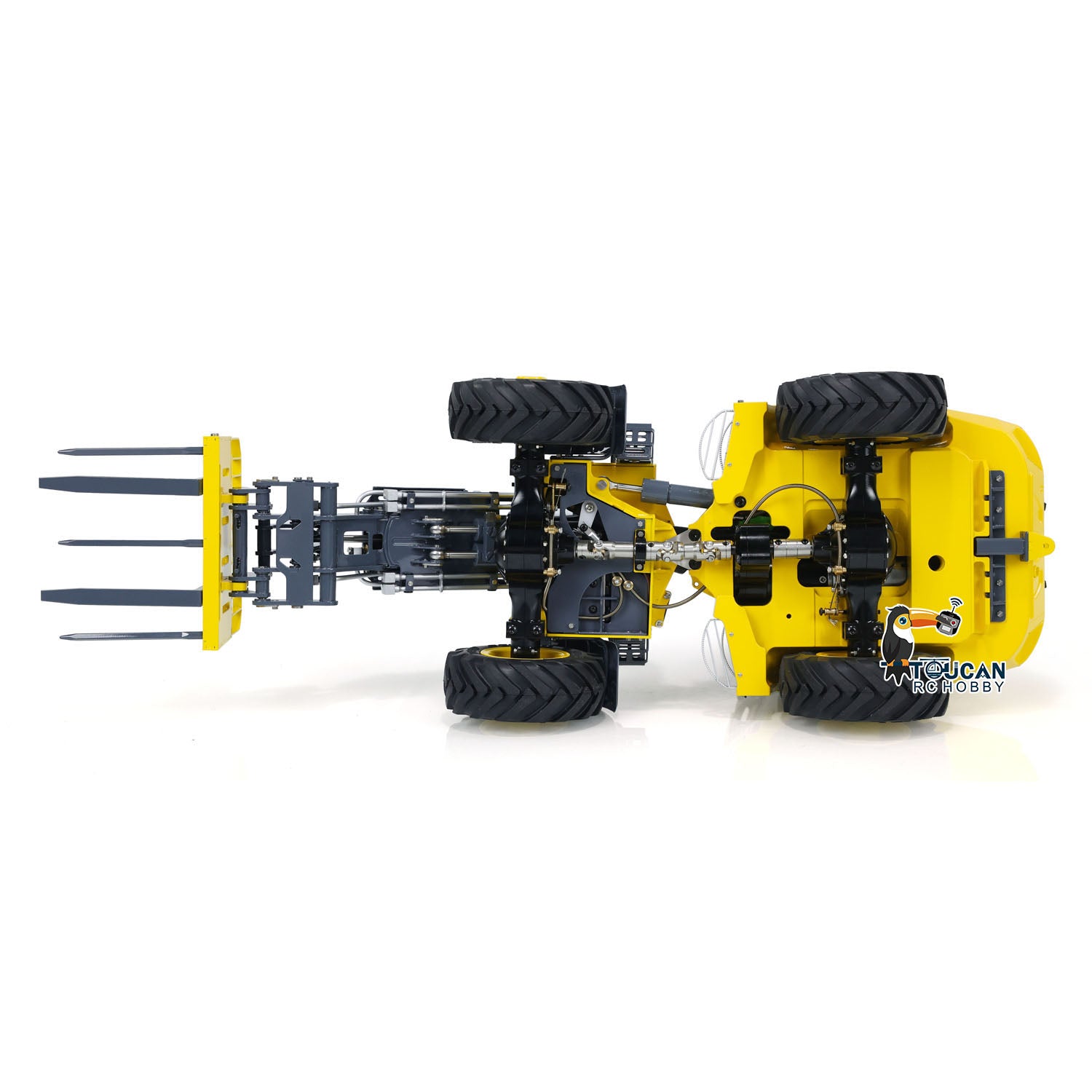 LESU 1/14 Scale RTR Hydraulic RC Telescopic Arm Loader Truck - Metal Construction Forklift with Remote Control for Construction Simulation, Warehouse Operations & RC Hobby Enthusiasts