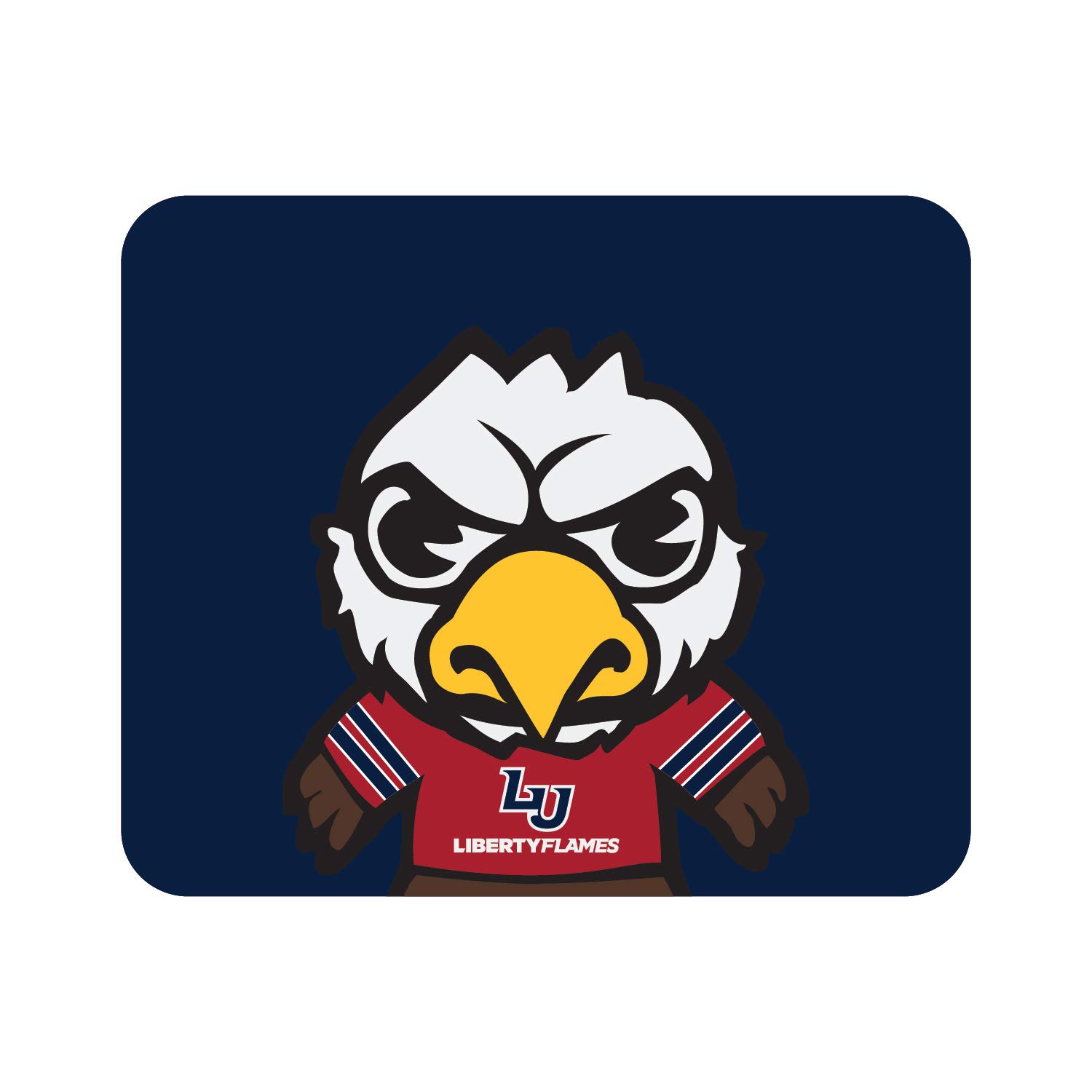 OTM Essentials Liberty University Standard Fabric Mouse Pad - Non-Slip Desk Accessory for Gaming & Office Use - Durable Cloth Surface with Cropped Tokyodachi Design - Perfect for Work, School & PC Gaming Setup