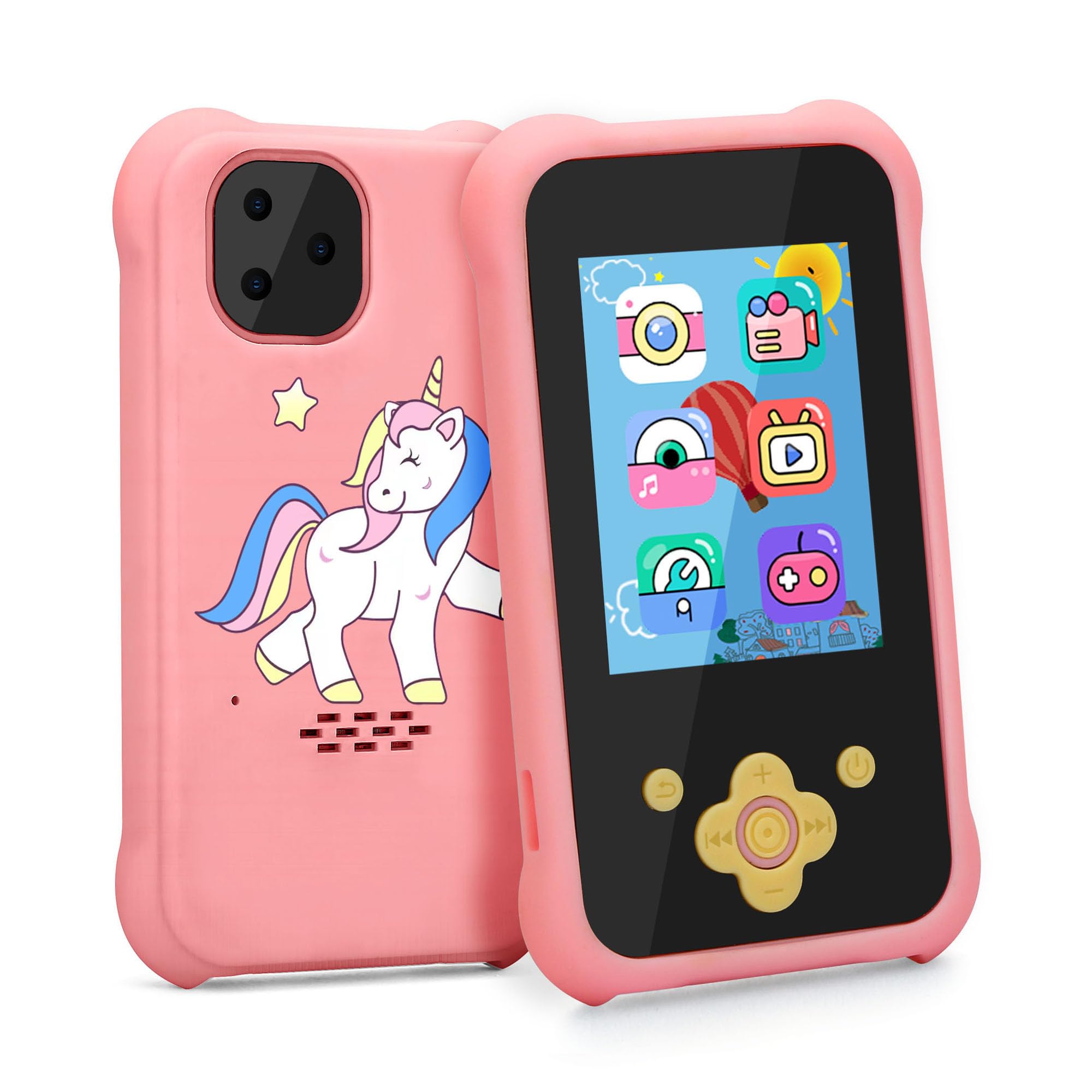 Best Learning Phone Toy for Kids 3-6 Years Old - Pink Educational Gift for Boys & Girls with SD Card | Christmas, Birthday Present | Pretend Play, Early Learning, Travel Entertainment