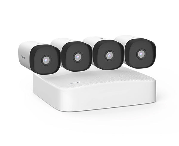 4 Channel PoE HD Video Security Camera System with 4 Bullet Cameras - 1080p Night Vision, Weatherproof, Remote Viewing for Home & Business Surveillance