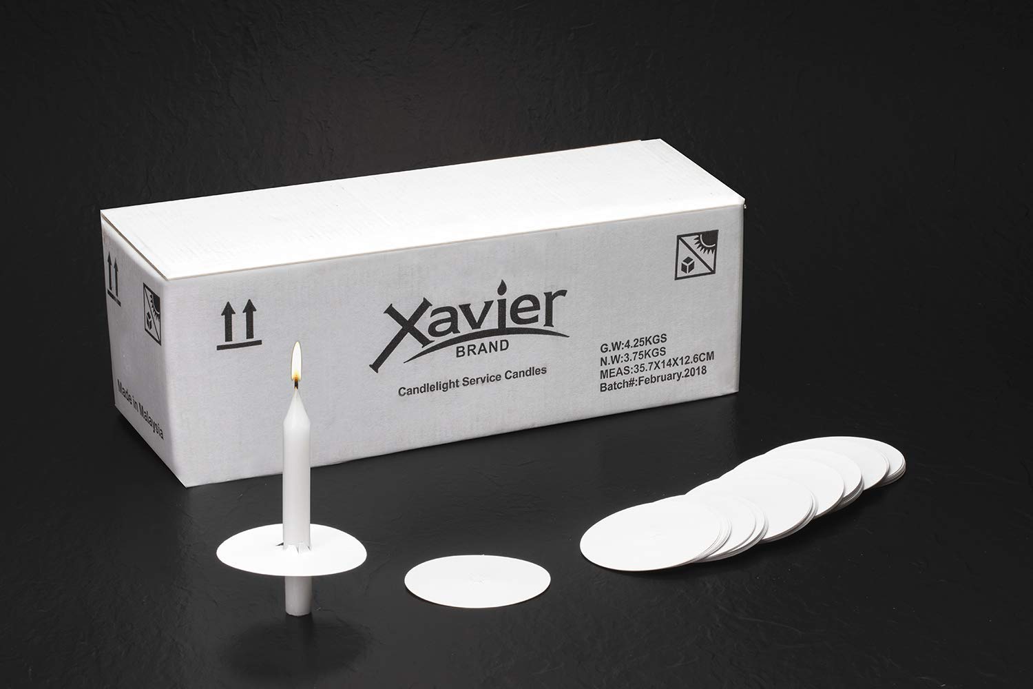 250-Pack White Church Vigil Candles - 5