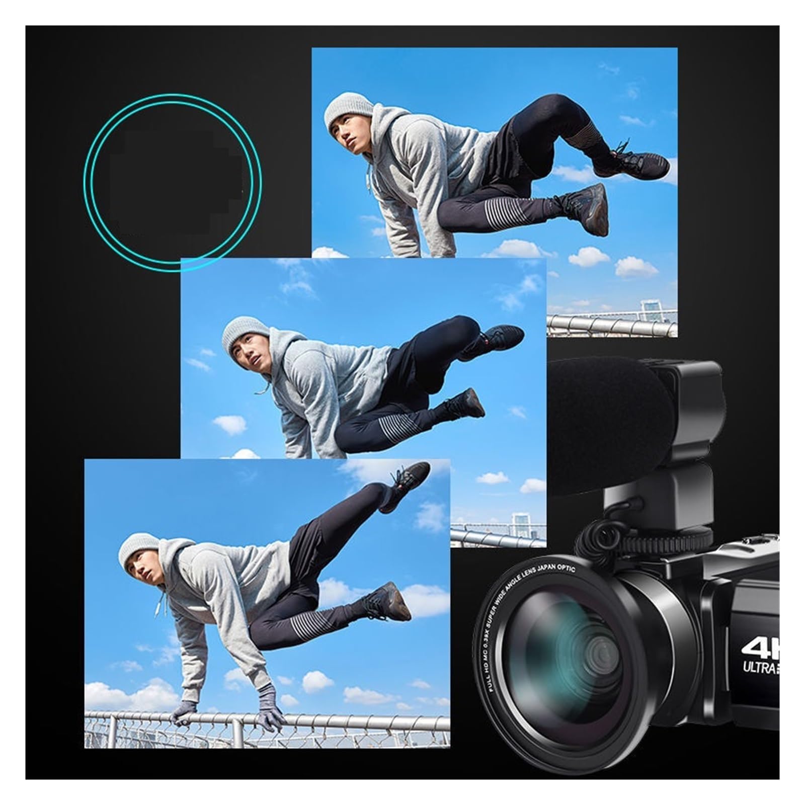 NMBHUS WiFi HD Professional Digital Camera for Vlogging, Photography & Home Use - 1080P HD Video, 16MP Photos, 2.4G WiFi Connectivity (5-Piece Accessory Kit) - Perfect for YouTube Vlogging, Family Events & Travel Photography