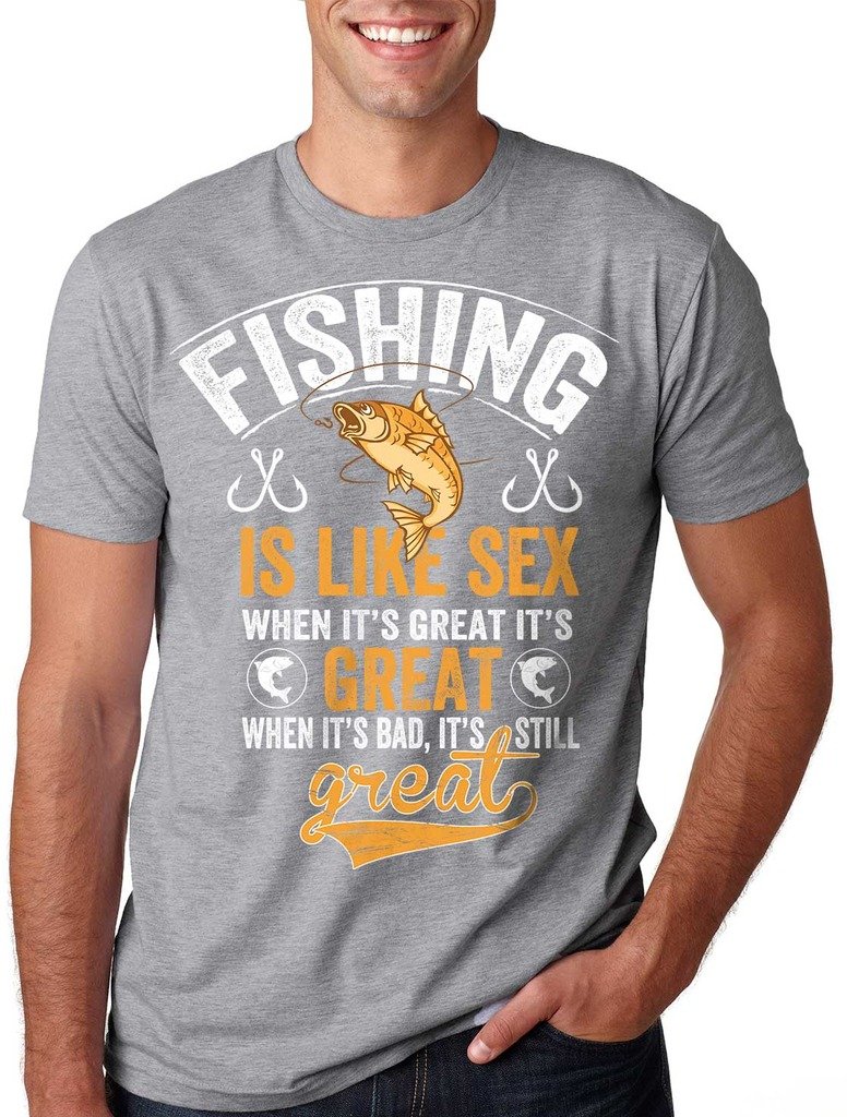 Funny Fishing T-Shirt for Men - Cool Fish Design Cotton Tee - Perfect Gift for Dad & Anglers - Great for Fishing Trips, Father's Day & Outdoor Adventures