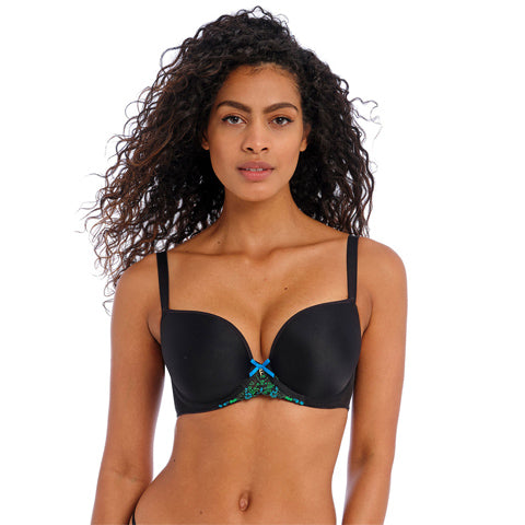 Freya Show Off Moulded Plunge Bra - Black Lingerie for Women | Perfect for Evening Wear, Date Nights & Special Occasions