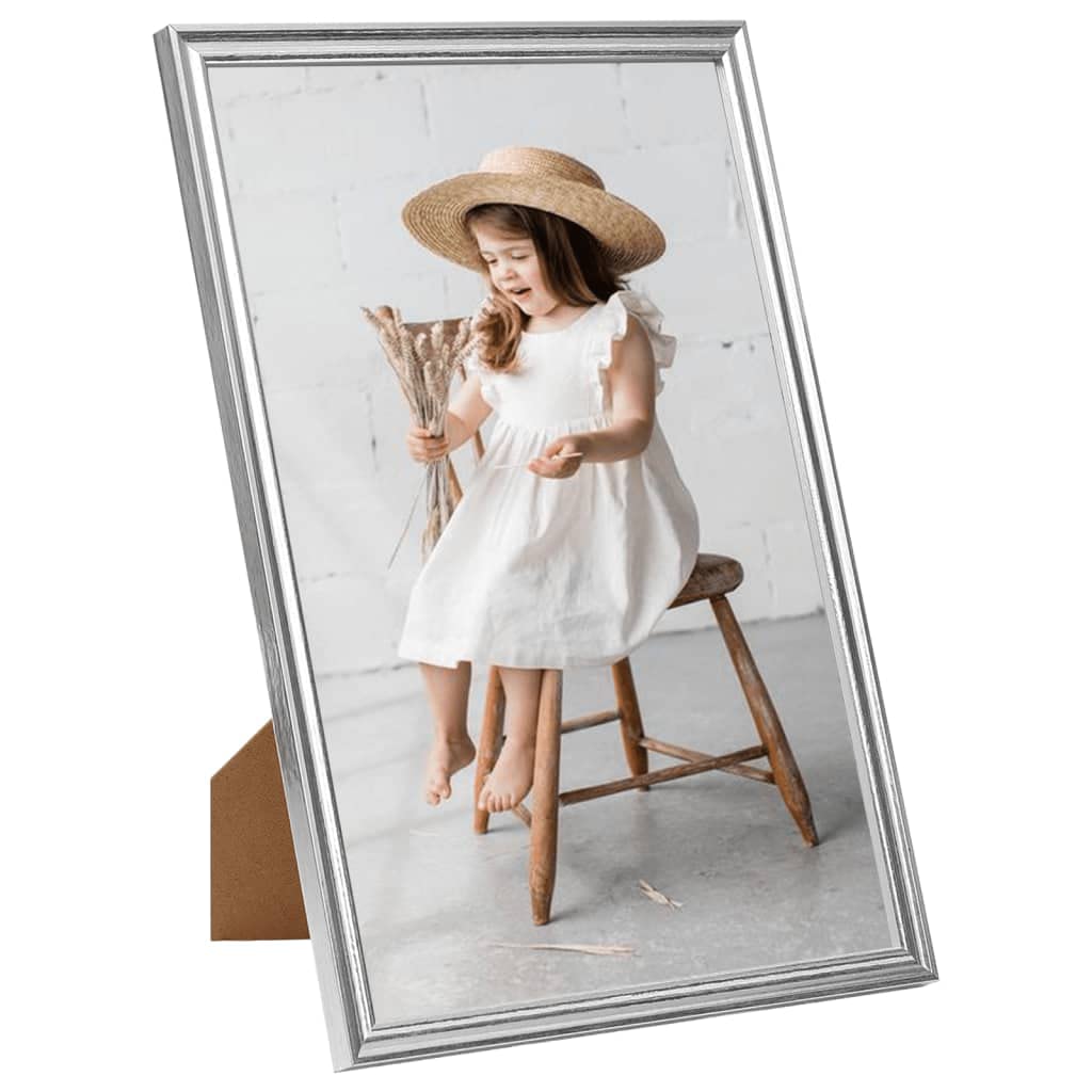 5-Piece Silver Photo Frame Collage Set - 28x35cm Wall or Table Display for Home Decor - Perfect for Living Room, Bedroom & Office Memories