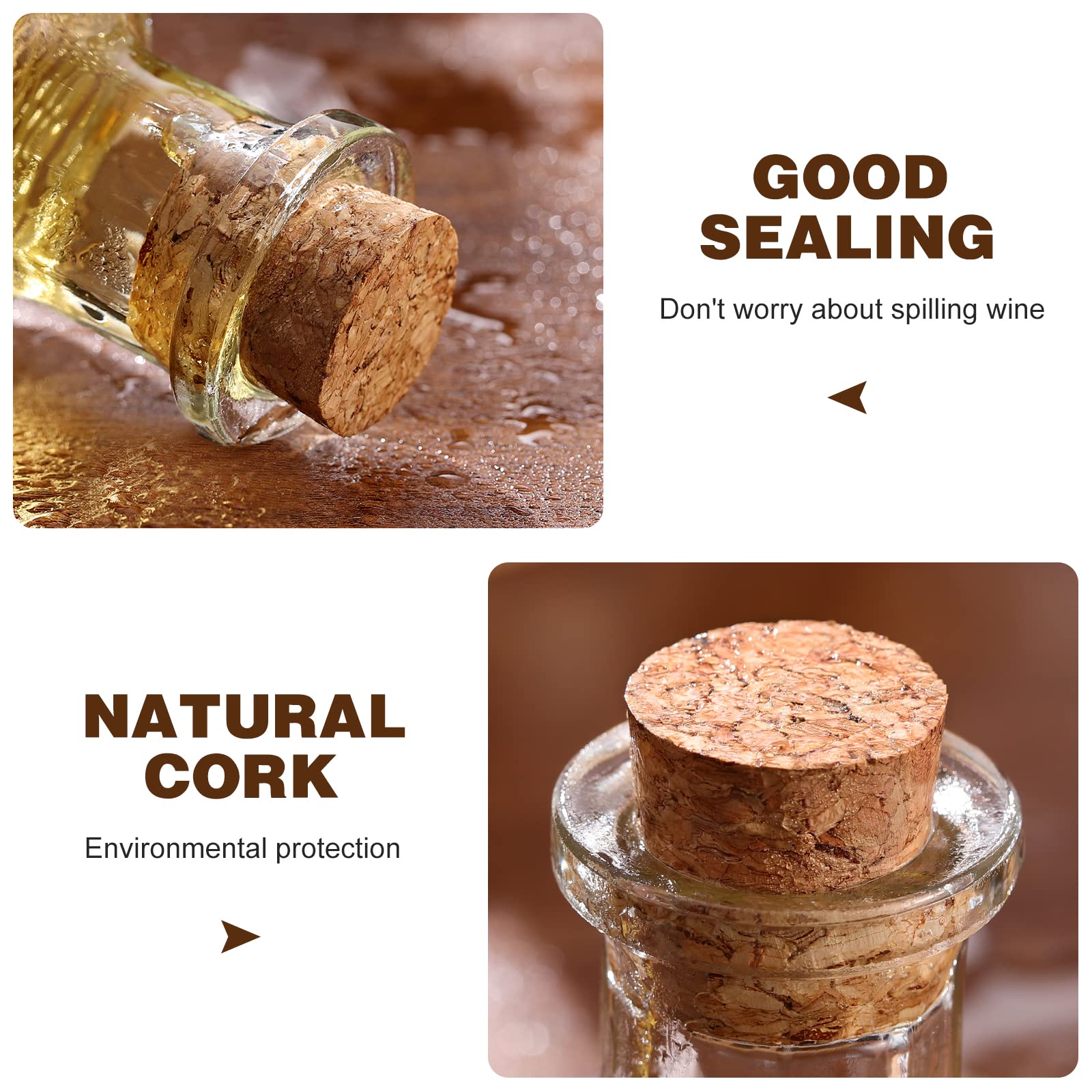 ARTIBETTER 25pcs Natural Wood Tapered Cork Stoppers - Premium Wine Bottle Corks Replacement for Bar, Home & Restaurant Use - Perfect for Sealing Wine, Olive Oil & DIY Craft Bottles