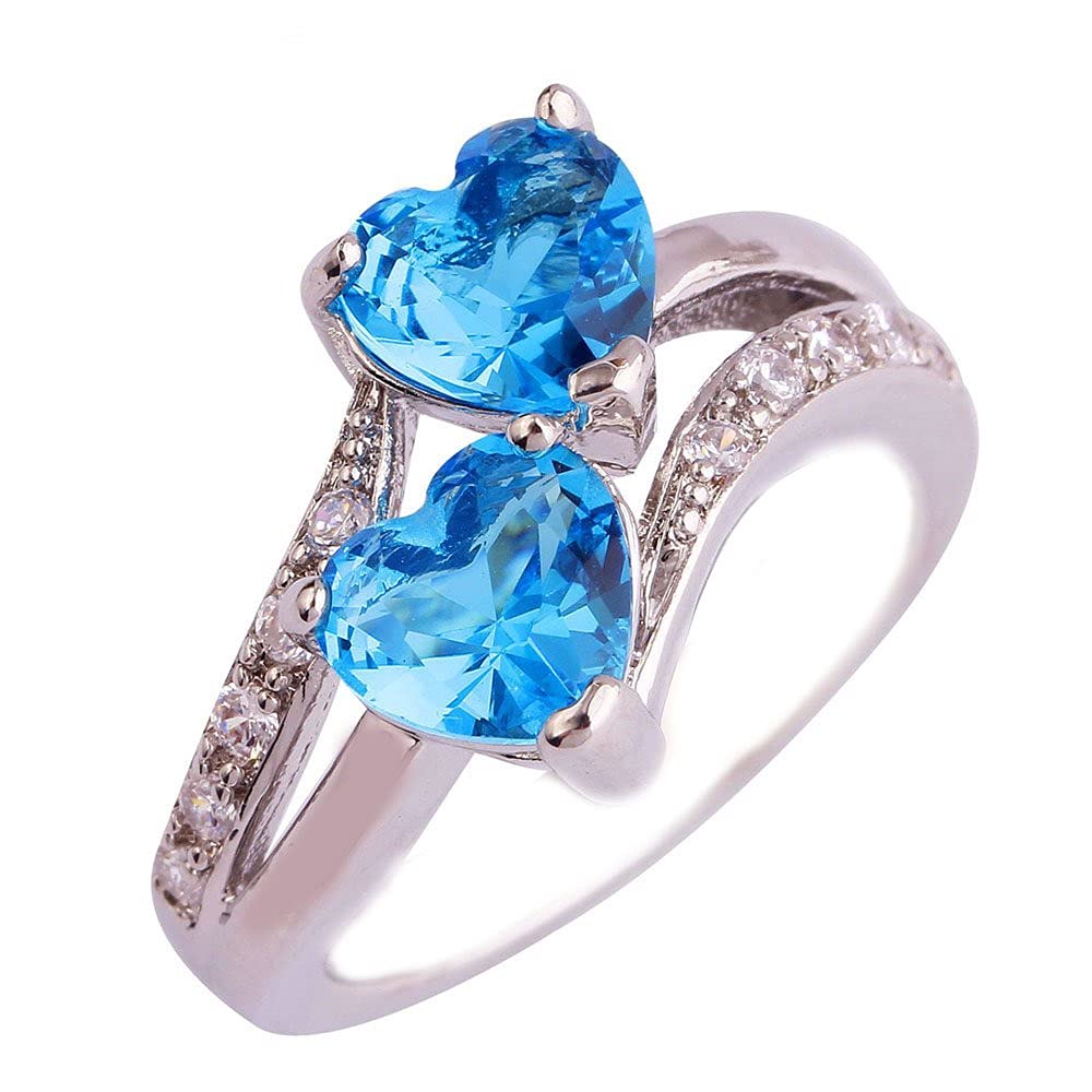 Eternal Heart Ring for Women - Rainbow Engagement Ring for Girls & Toddlers - Perfect for Proposals & Gifts