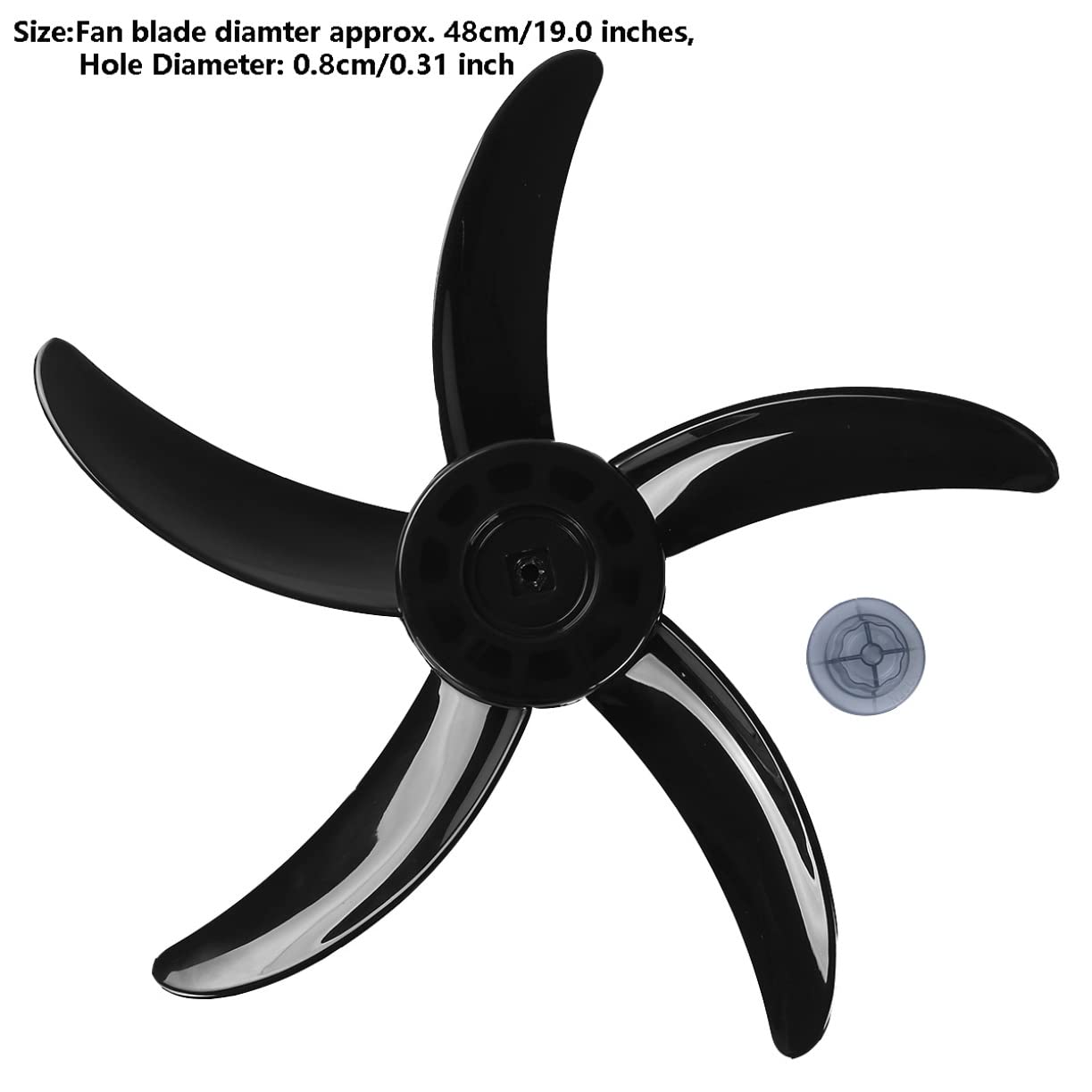 16 Inch Replacement Fan Blades with Nut Cover for Standing Pedestal & Table Fans - Compatible with Camper Fans (Type O) - Perfect for Home, Office, and RV Cooling