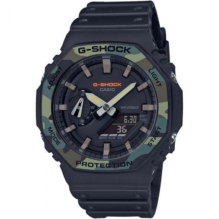 G Shock GA2100SU 1ADR 'CasiOak' Digital Analog Watch - Durable Military Style Timepiece for Men - Perfect for Outdoor Adventures, Sports & Everyday Wear