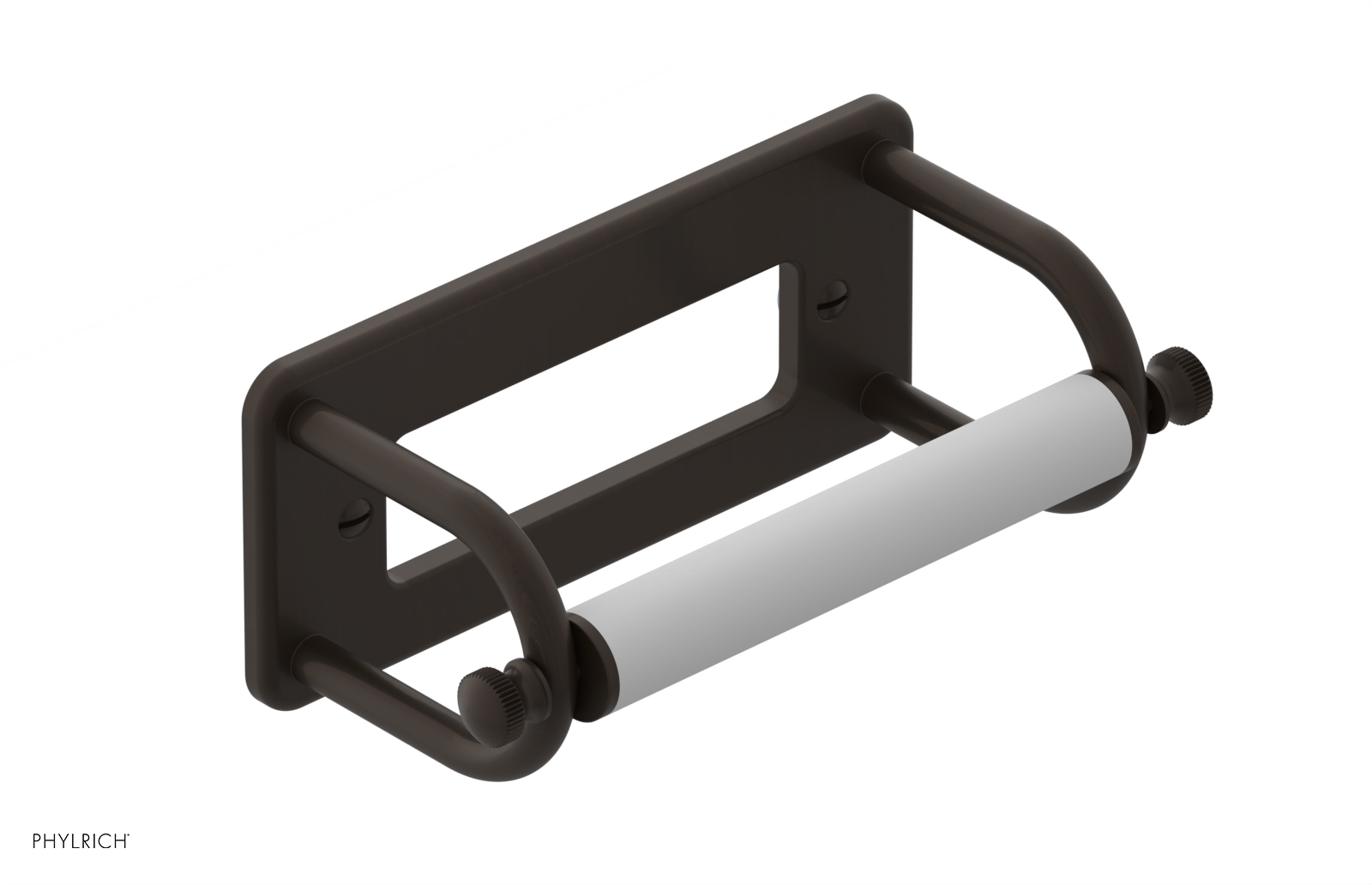 Jamestown Classic Toilet Paper Holder - Brushed Nickel Bathroom Tissue Roll Stand with Easy Installation for Home, Office & RV Use
