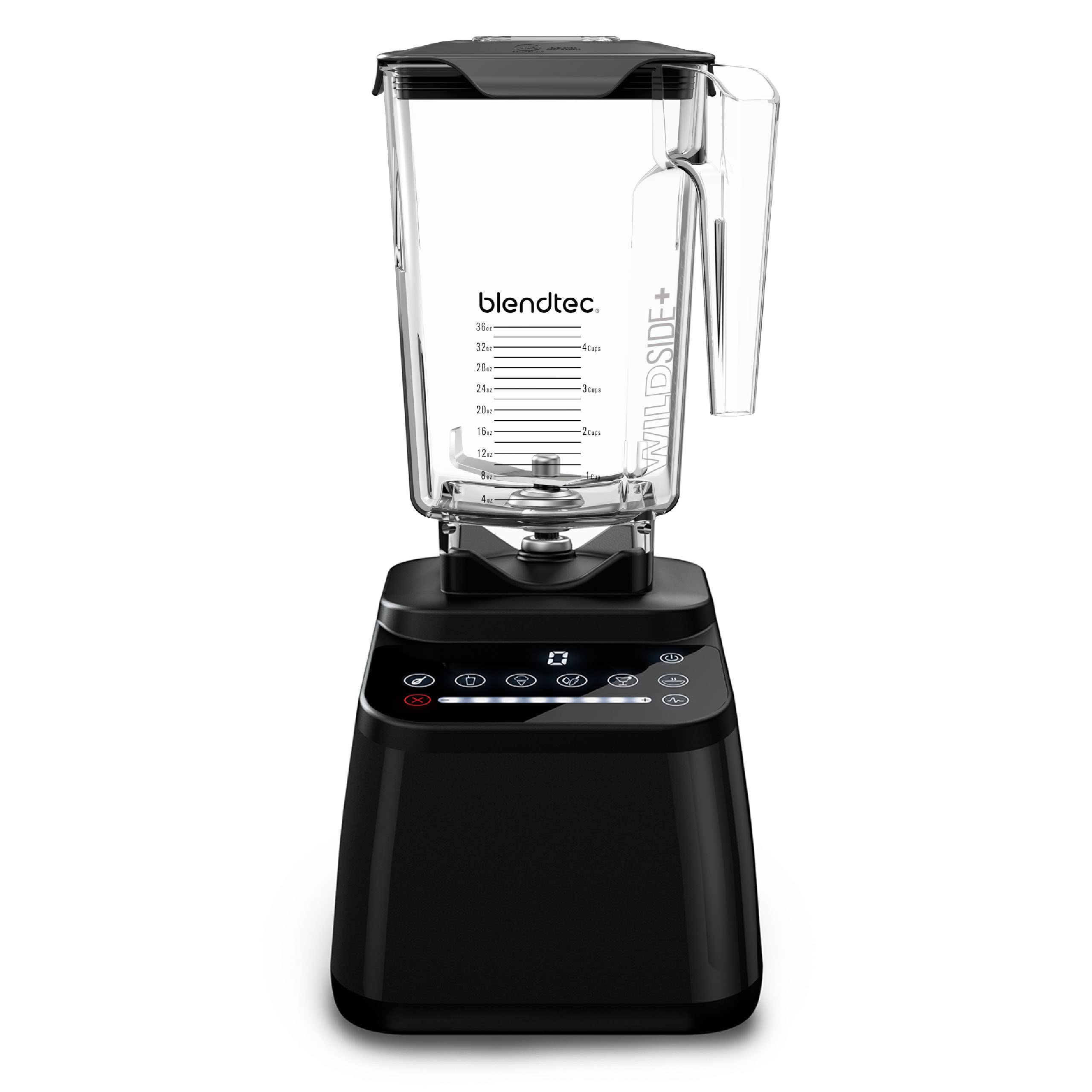 Blendtec Original Designer Series Blender with 90oz WildSide+ Jar - High Performance Kitchen Blender Bundle in Black - Perfect for Smoothies, Soups & Nut Butters
