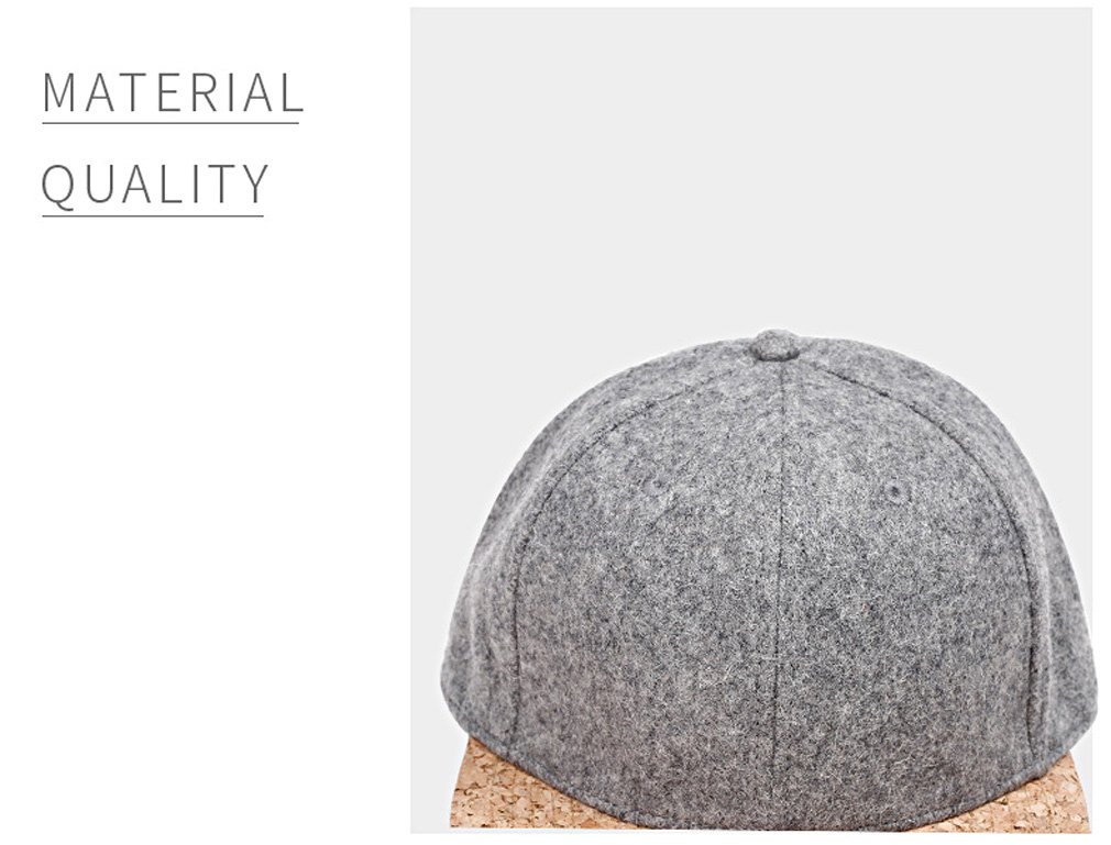 Men's Outdoor Wool Snapback Hat - Warm Winter Beanie for Hiking, Camping & Cold Weather Activities