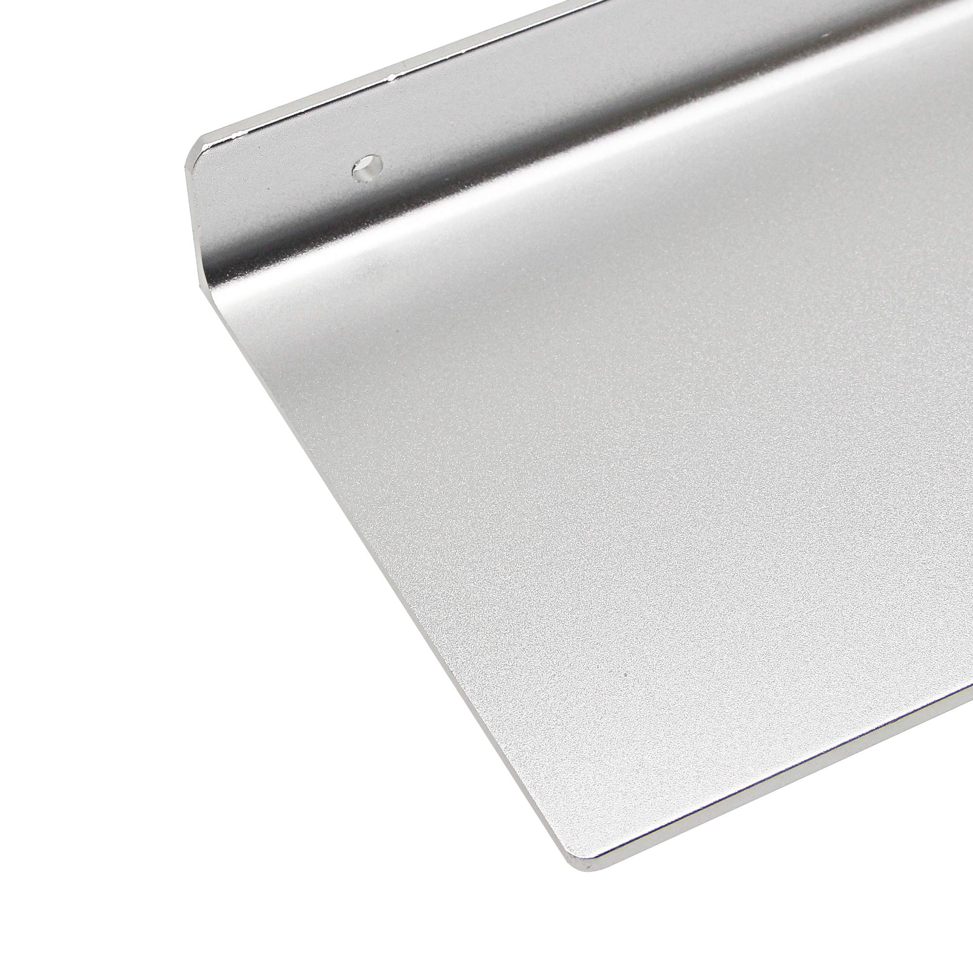 SinLoon 6 Inch Small Wall Mount Shelf - Flat Satin Aluminum Bathroom Organizer for Smartphone, Tablet, Toiletries & Small Speakers (Silver) | Space-Saving Storage Solution for Bathroom, Kitchen & Bedroom