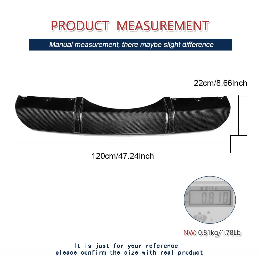 Carbon Fiber Rear Diffuser for BMW X5 F15 (2014-2018) - Compatible with xDrive35i, xDrive50i & M Sport Models - Rear Bumper Lip Spoiler & Splitters - Enhances Aerodynamics & Sporty Look - Perfect for Car Enthusiasts & Performance Upgrades