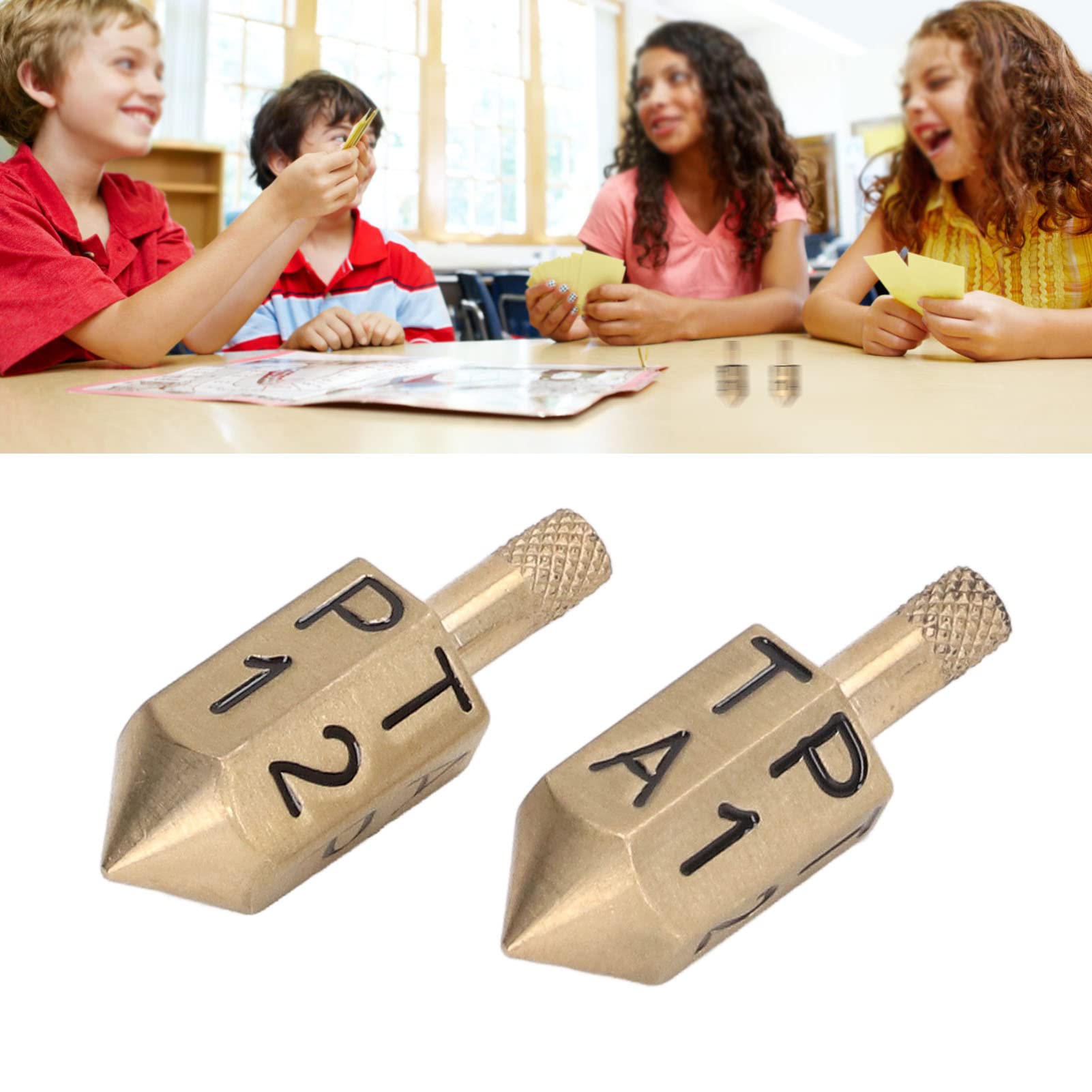 Solid Metal Put and Take Dice Game - Top Spinning Dice for Parties, Festivals & Bar Nights - Fun Drinking Game for Adults & Social Gatherings